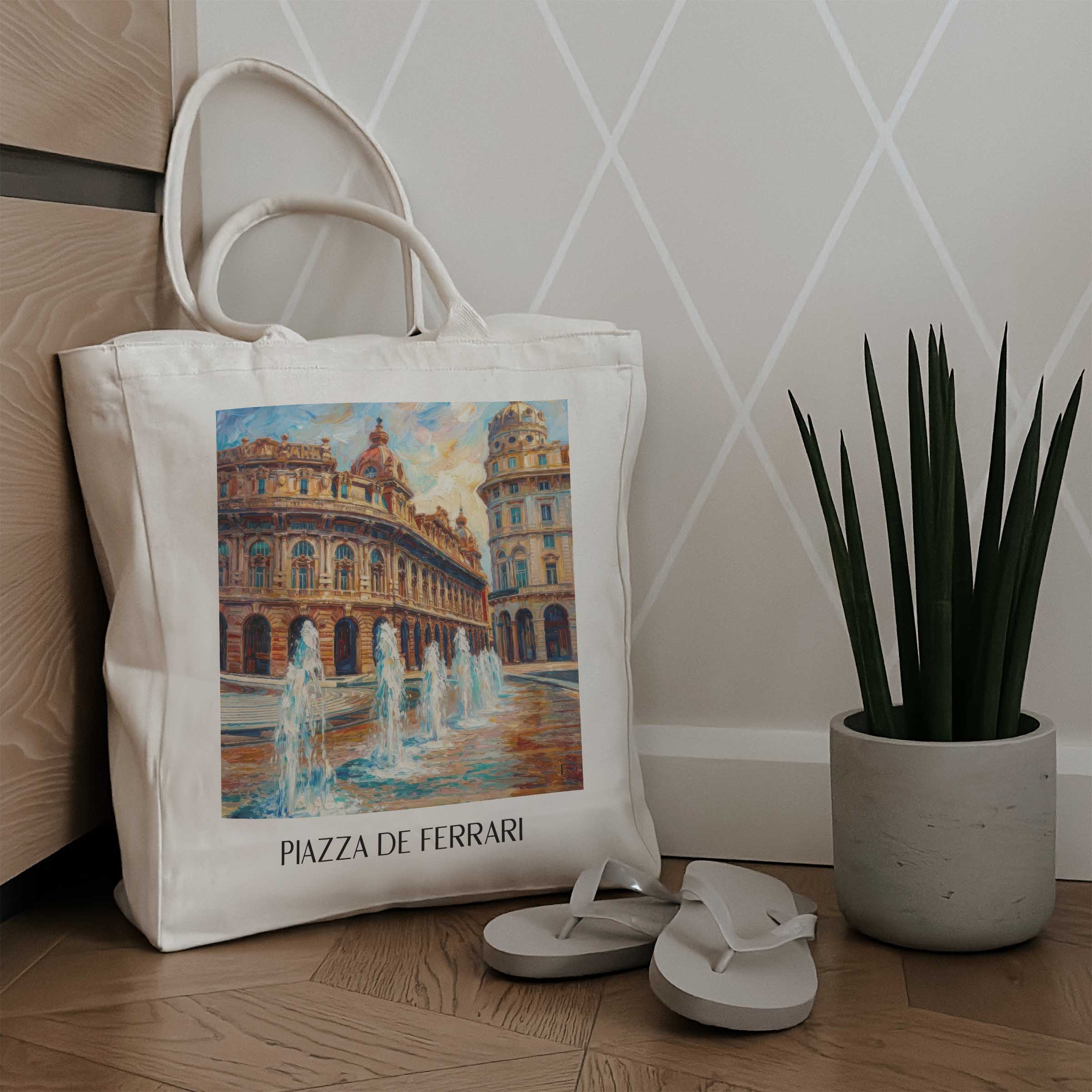 piazza-de-ferrari-genua-italien-einkaufstasche-oil-painting-oelgemaelde