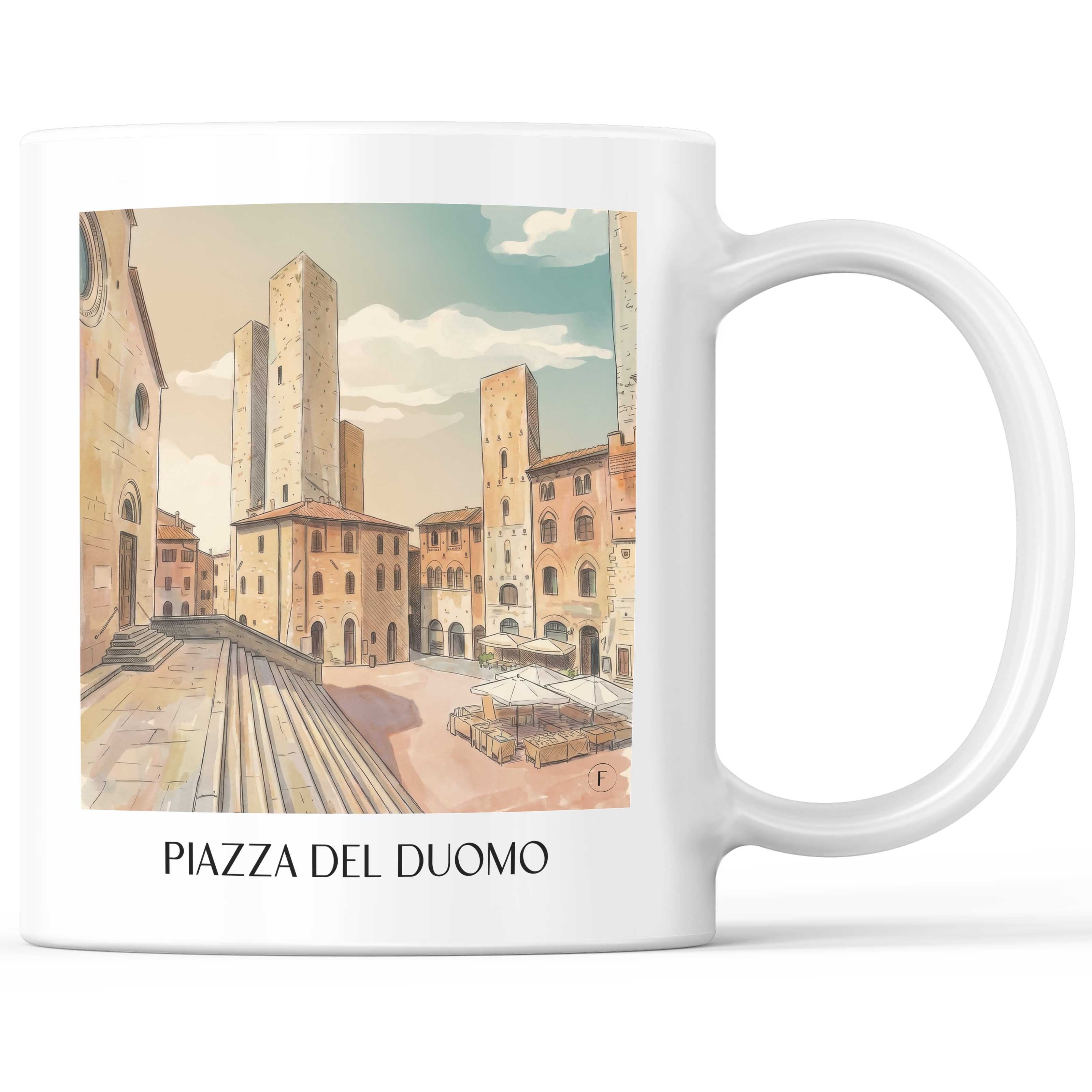 piazza-del-duomo-san-gimignano-italien-kaffeebecher-aquarell