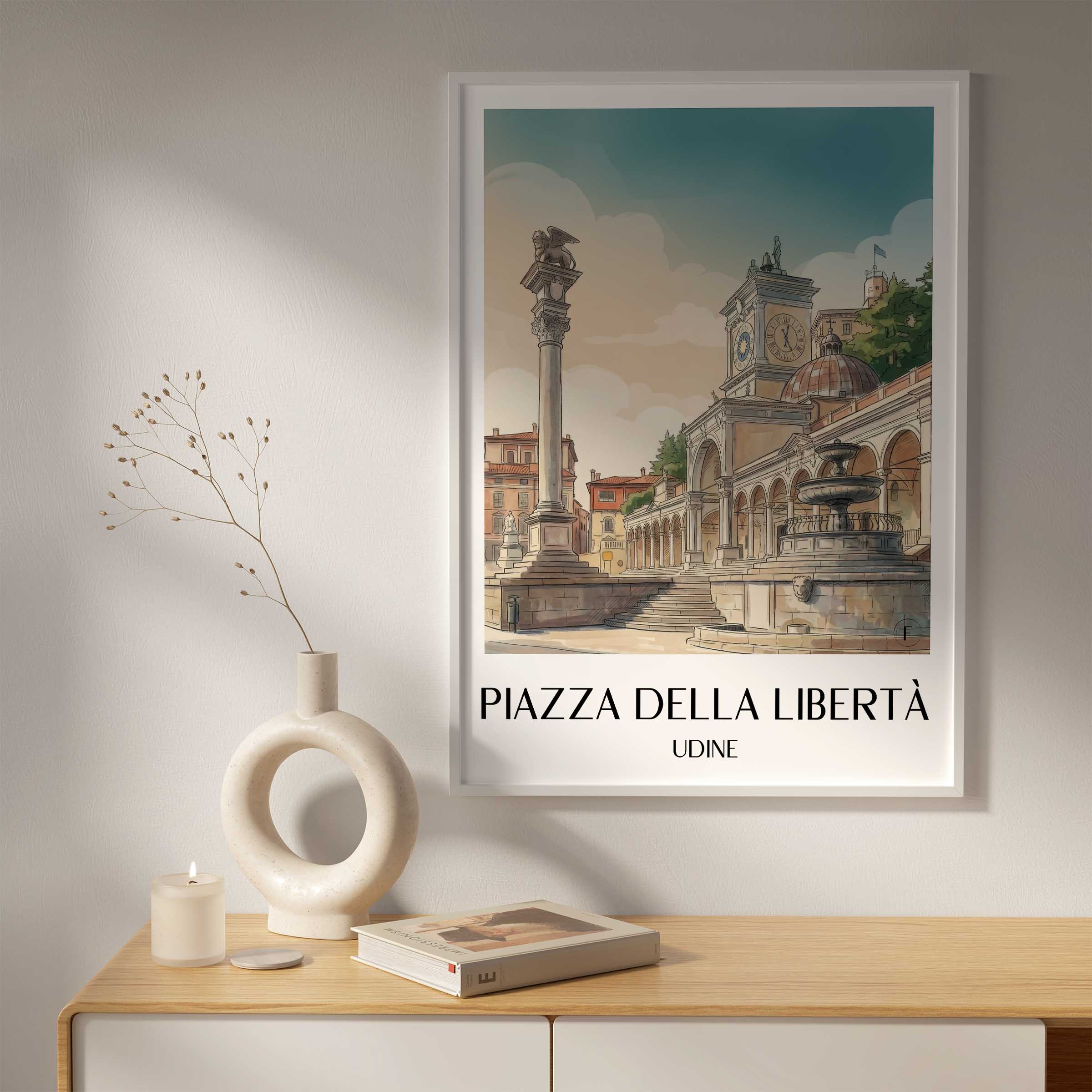 piazza-della-libertà-udine-italien-poster-aquarell