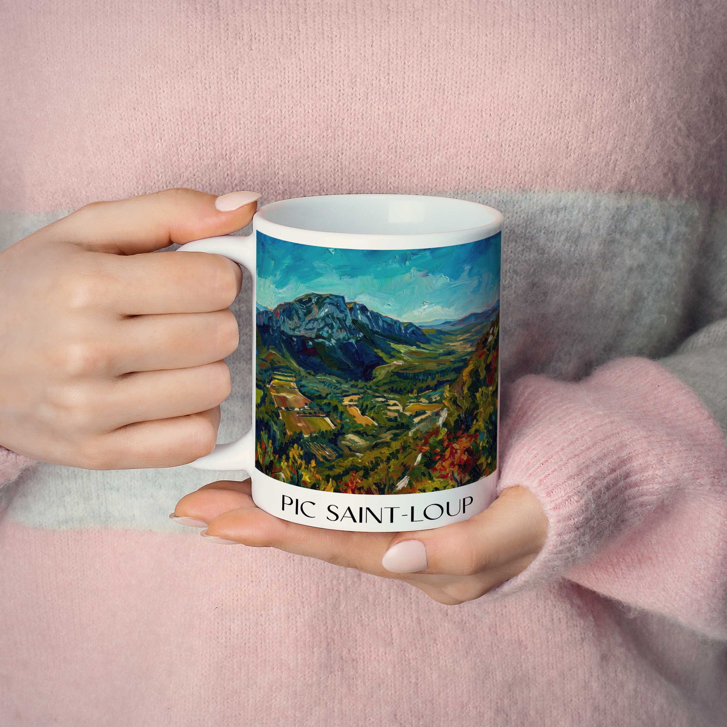 pic-saint-loup-okzitanien-frankreich-kaffeebecher-oil-painting-oelgemaelde