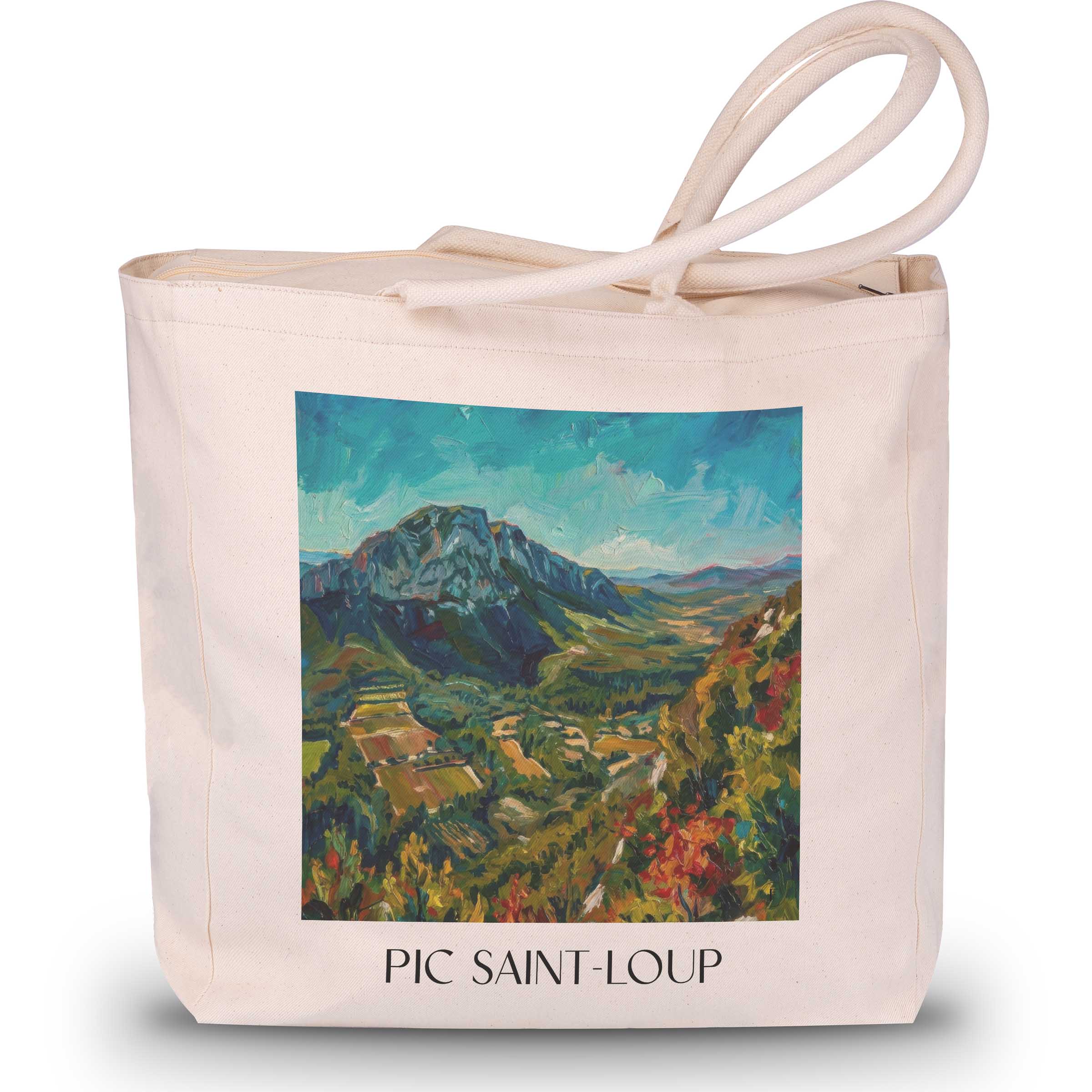 pic-saint-loup-okzitanien-frankreich-einkaufstasche-oil-painting-oelgemaelde