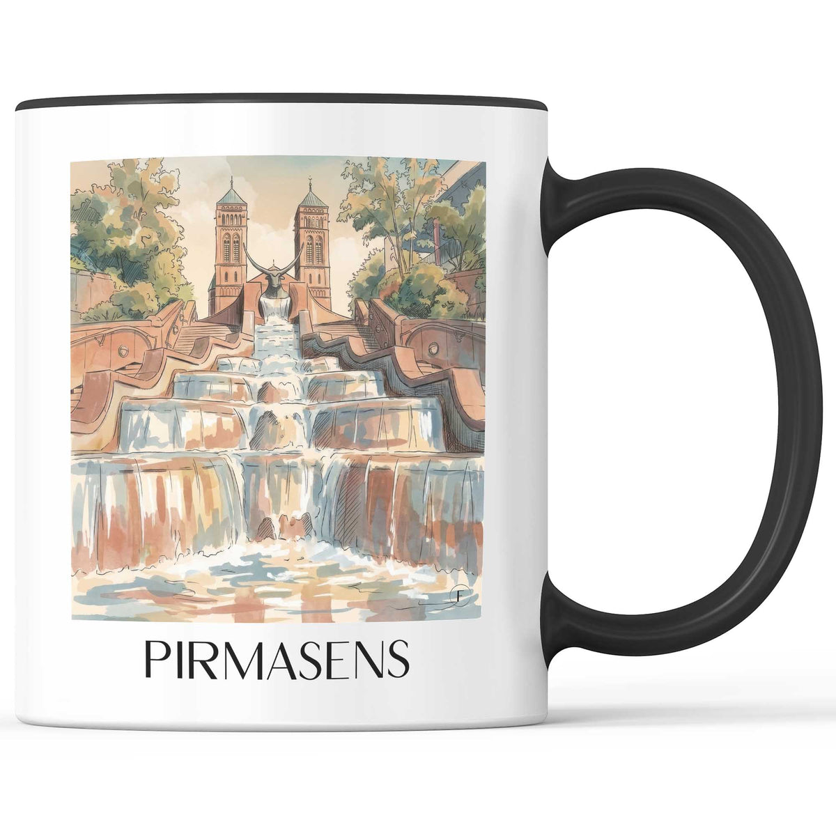 pirmasens-pfalz-deutschland-kaffeebecher-aquarell