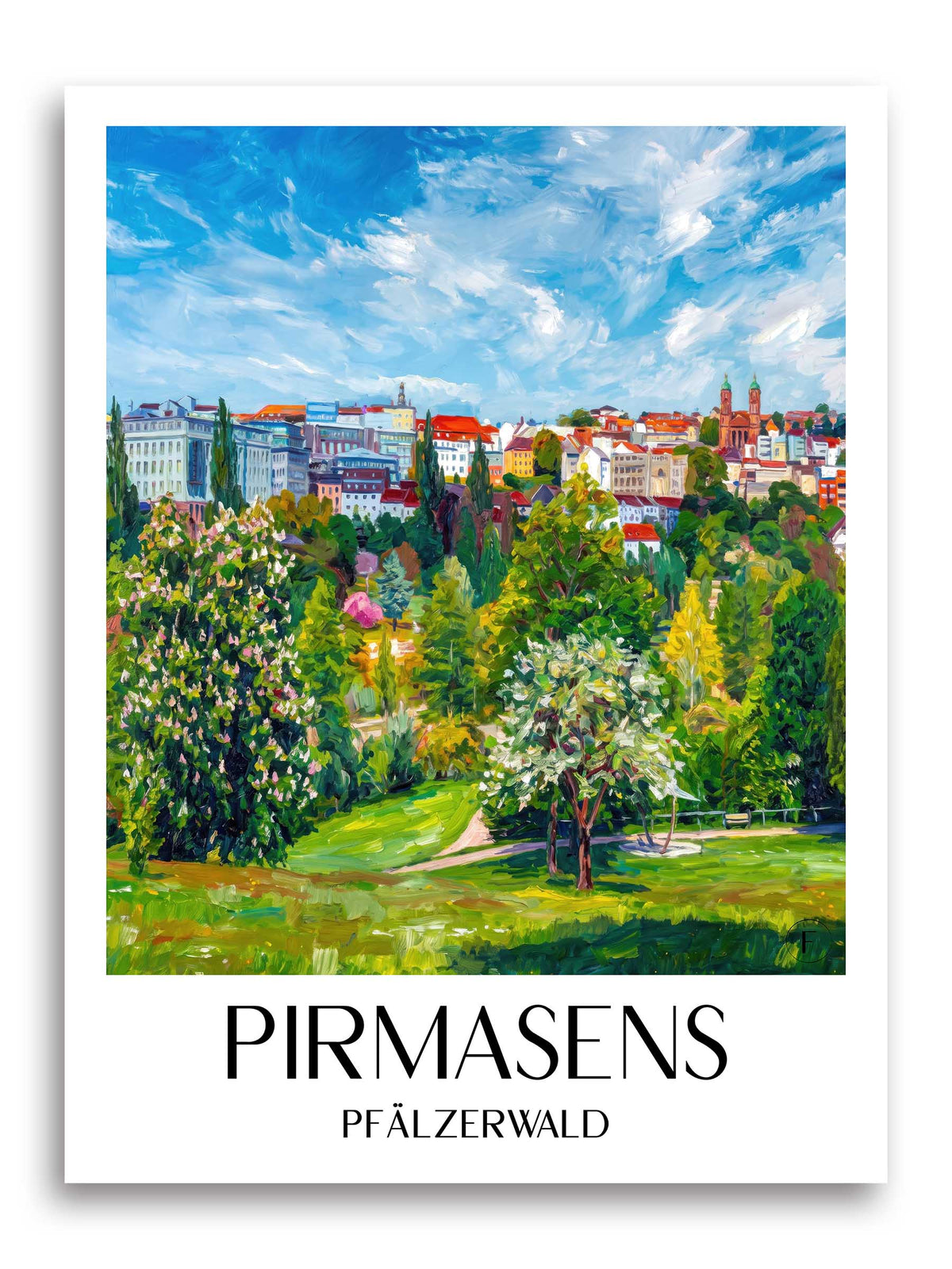 pirmasens-pfälzerwald-deutschland-poster-oil-painting-oelgemaelde