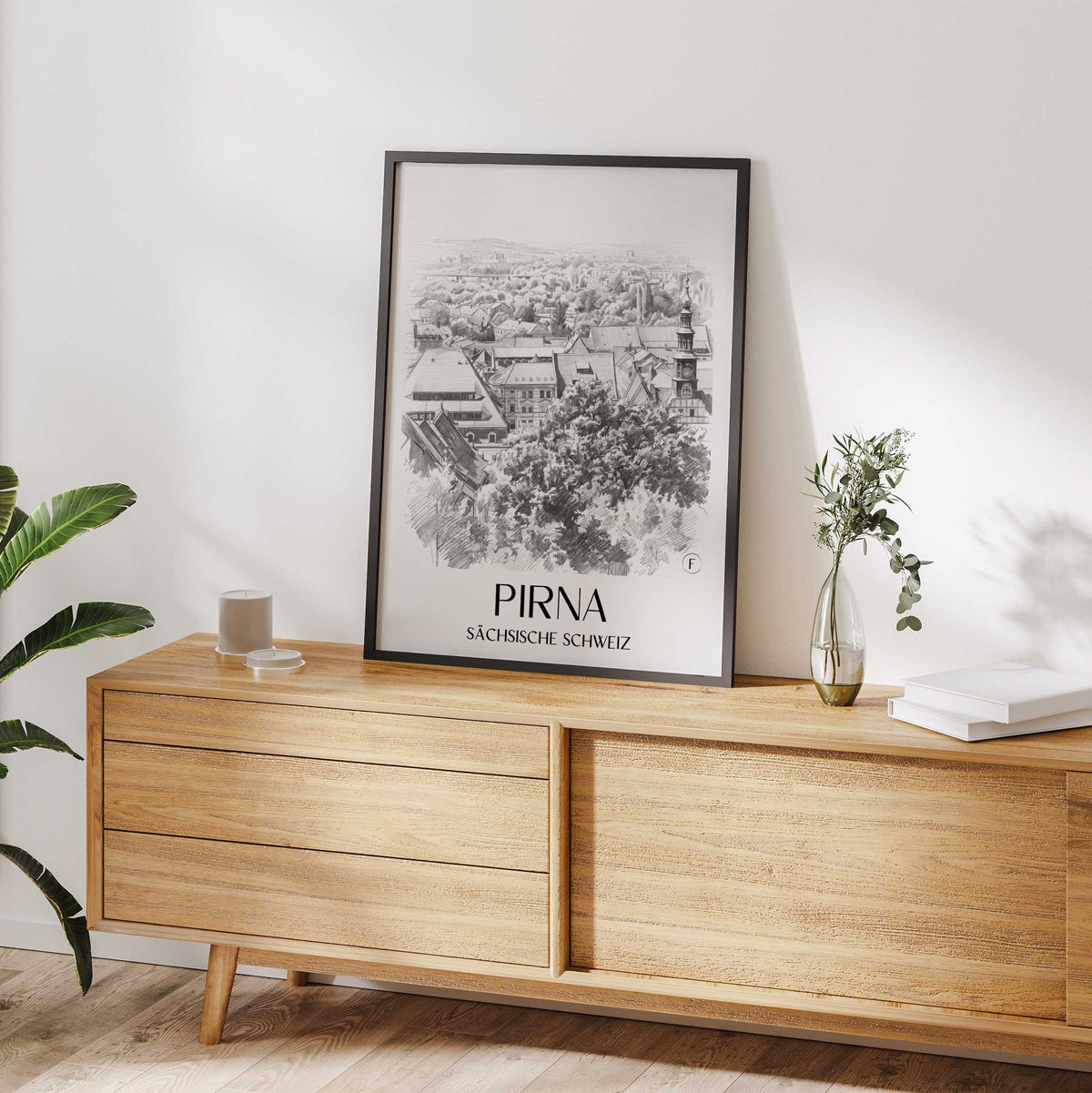 pirna-sächsische-schweiz-deutschland-poster-bleistift-zeichnung-drawing