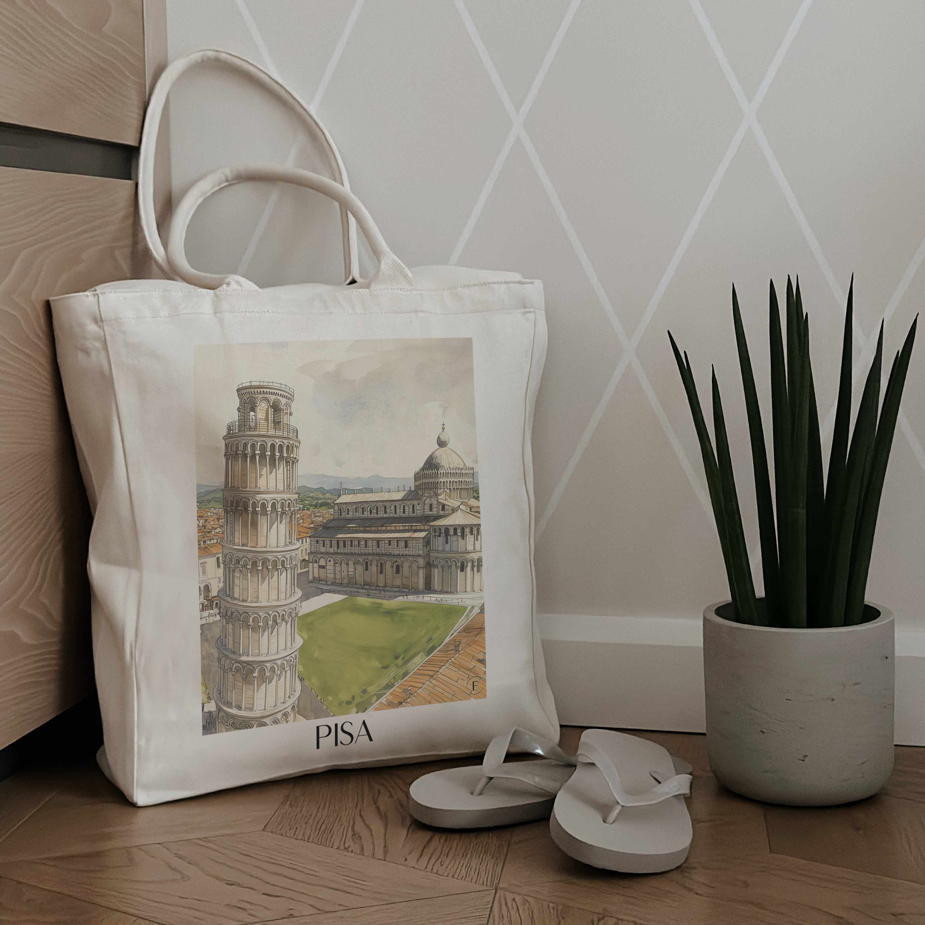 pisa-italien-einkaufstasche-aquarell