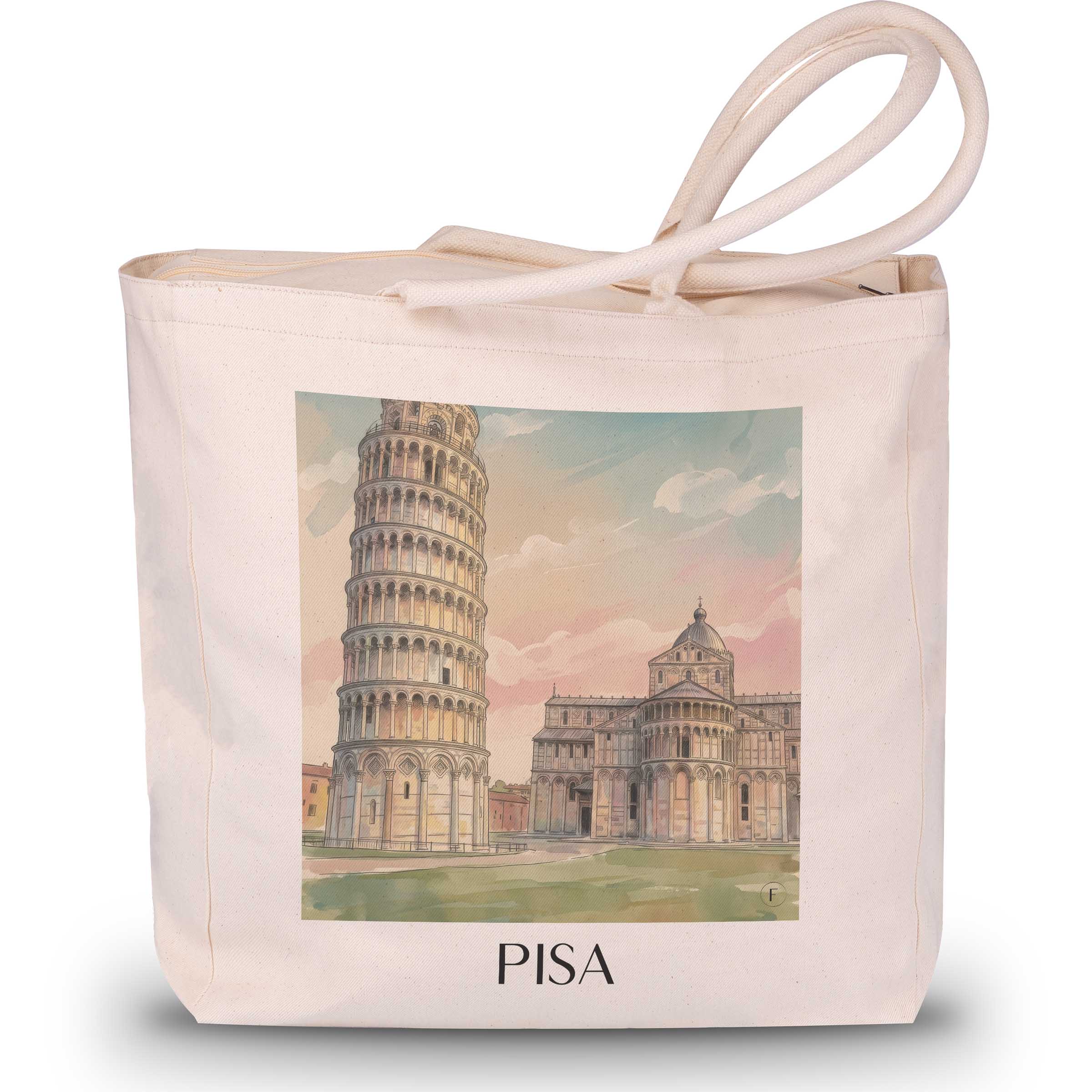 pisa--italien-italien-einkaufstasche-aquarell