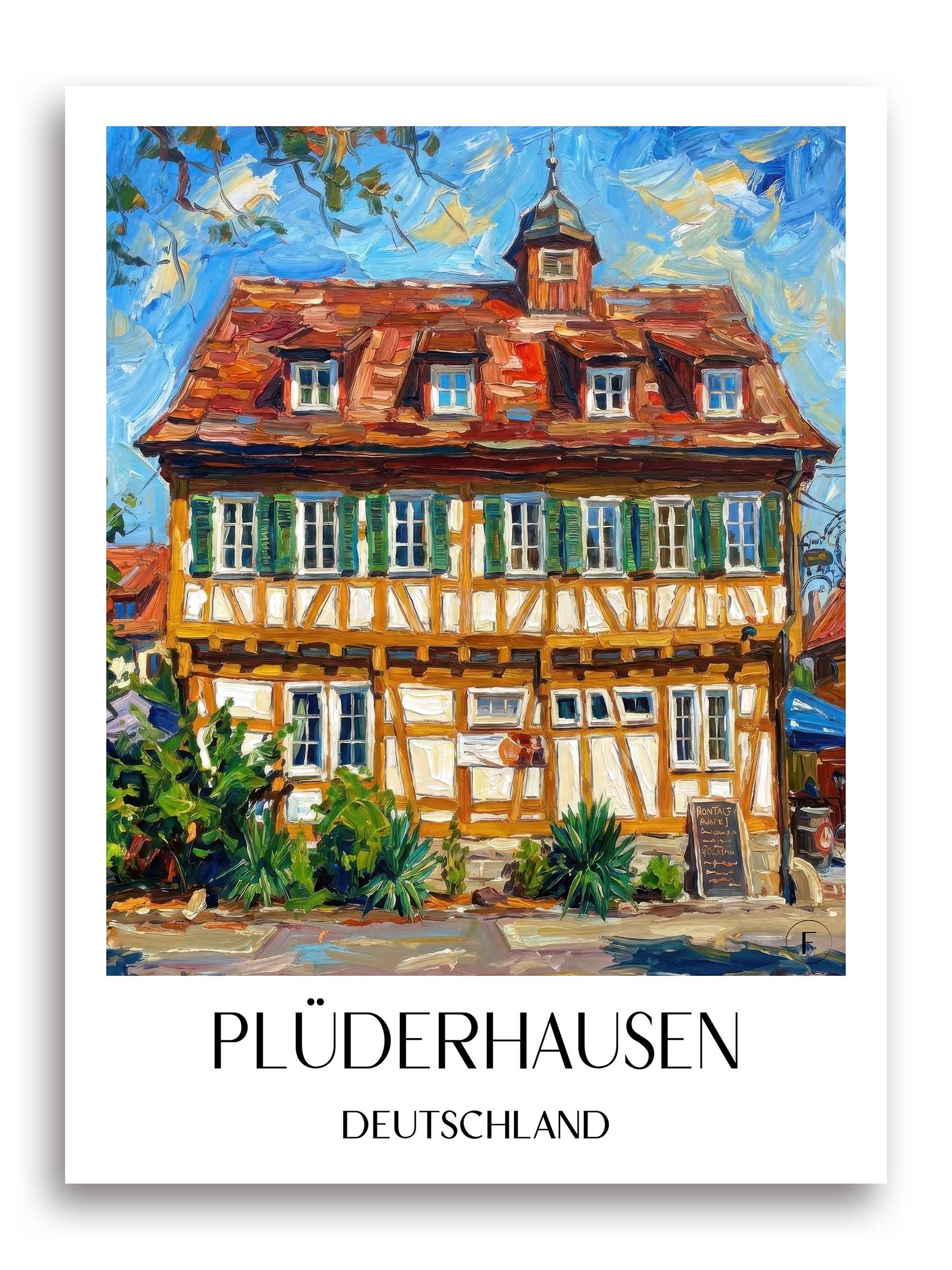 plüderhausen-deutschland-poster-oil-painting-oelgemaelde