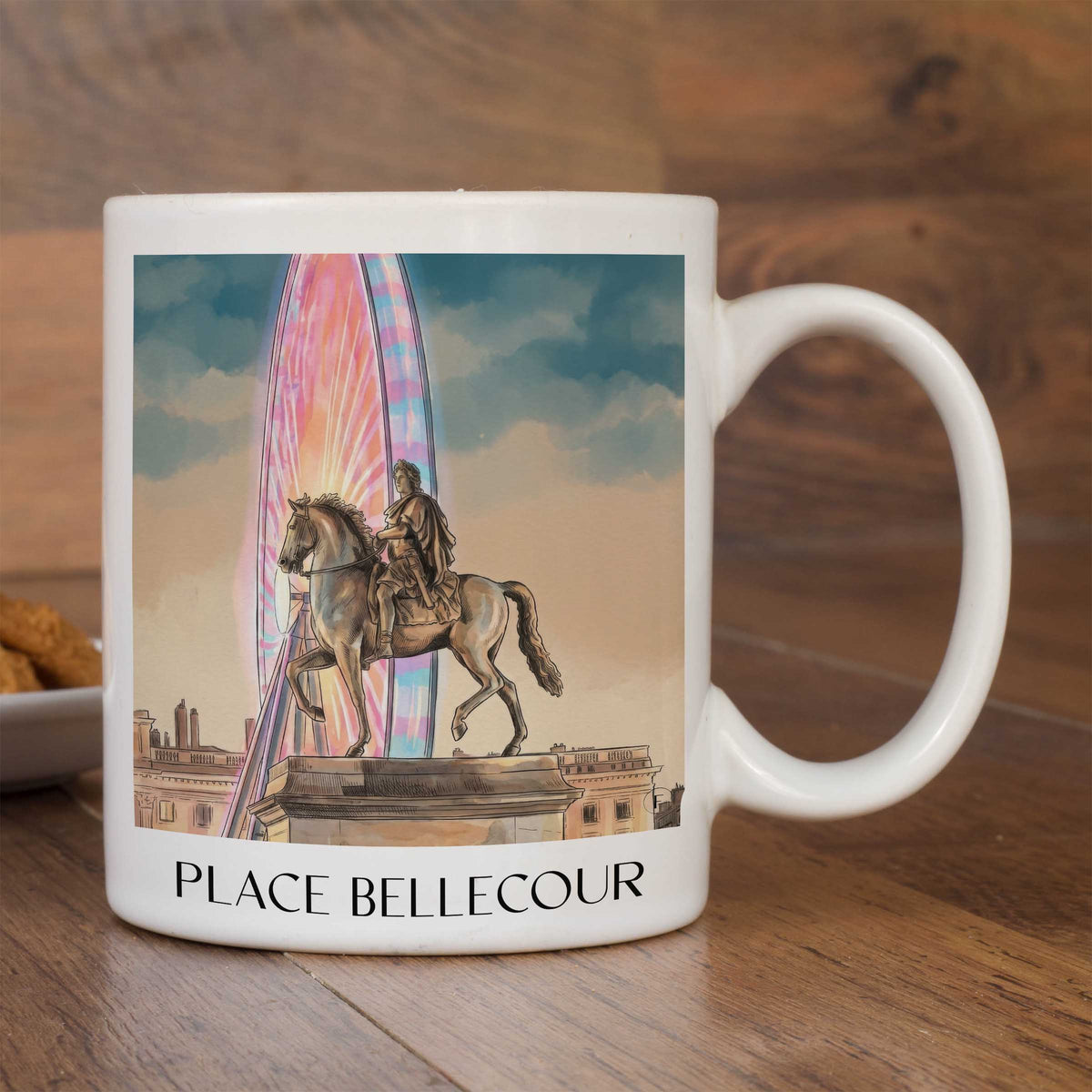 place-bellecour-lyon-frankreich-kaffeebecher-aquarell