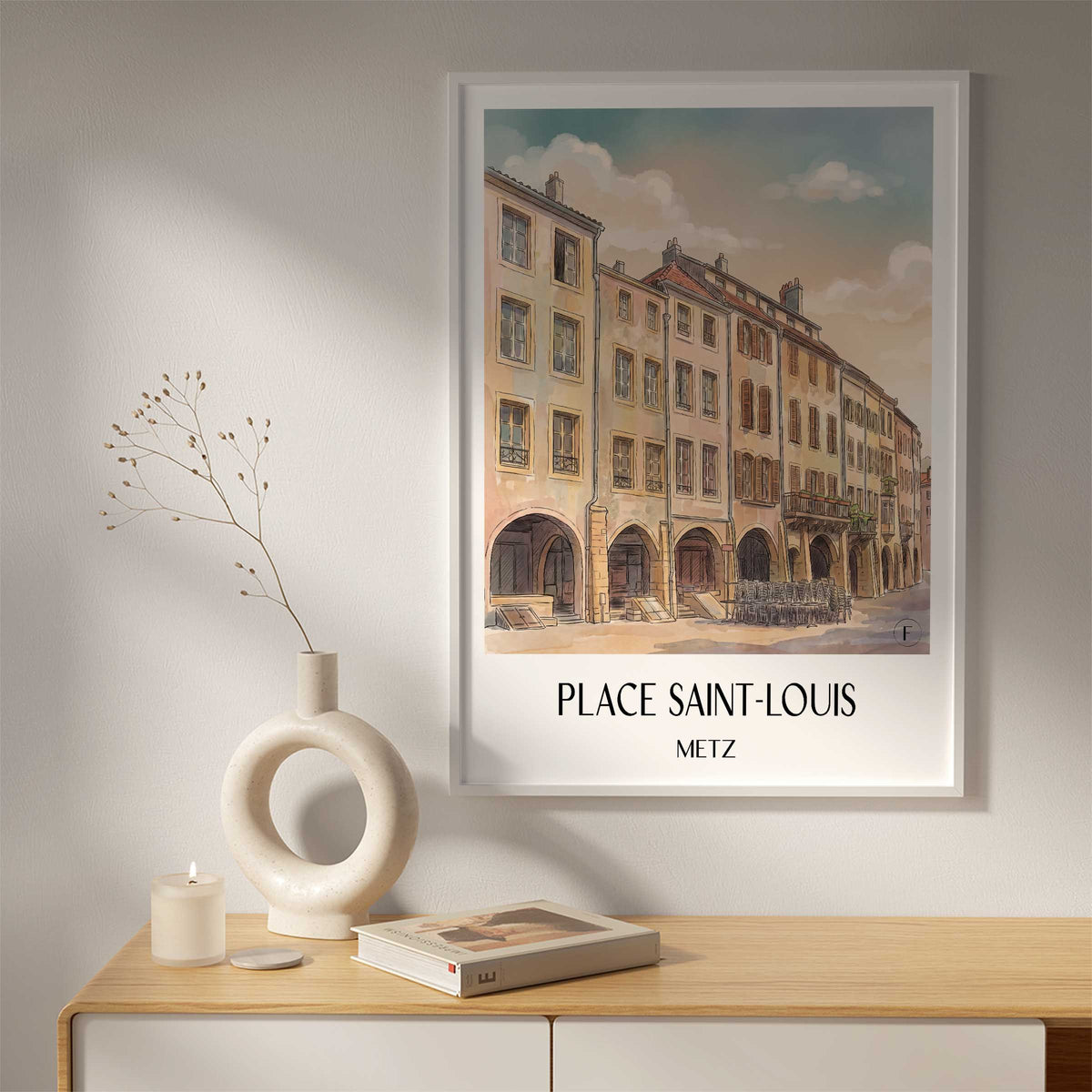 place-saint-louis-metz-frankreich-poster-aquarell