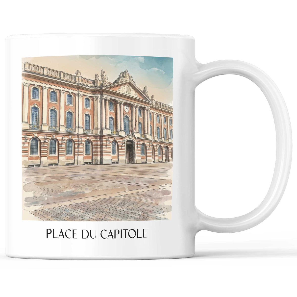 place-du-capitole-toulouse-frankreich-kaffeebecher-aquarell