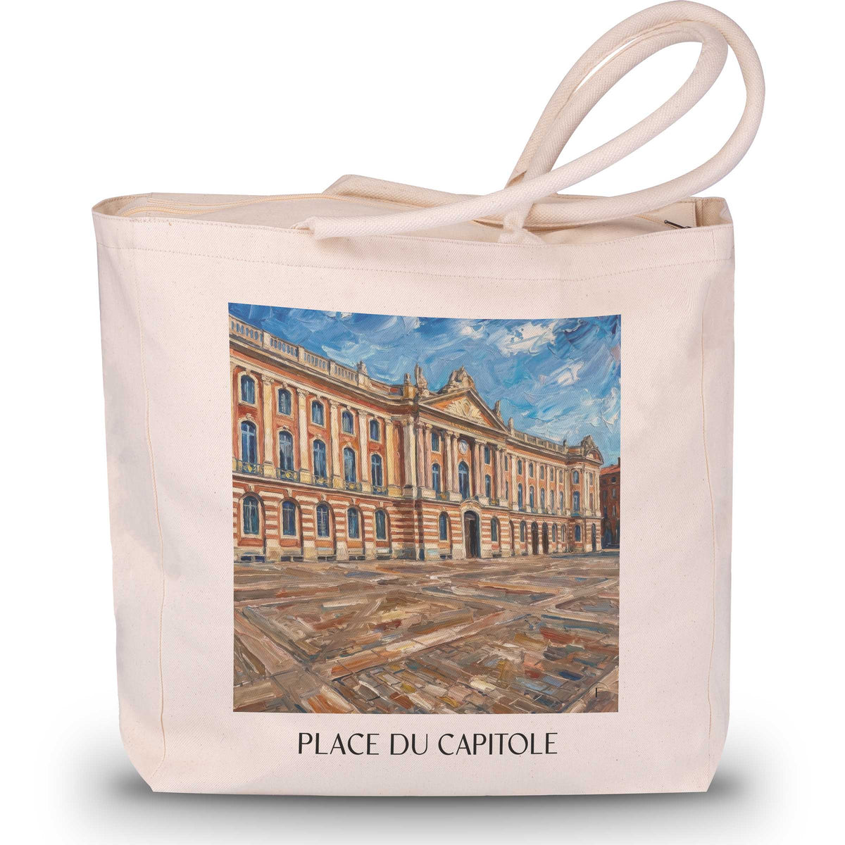 Place du Capitole Shopping Tasche - Toulouse - Frankreich Tote Bag - Einkaufstasche im Ölgemälde Stil - favplace