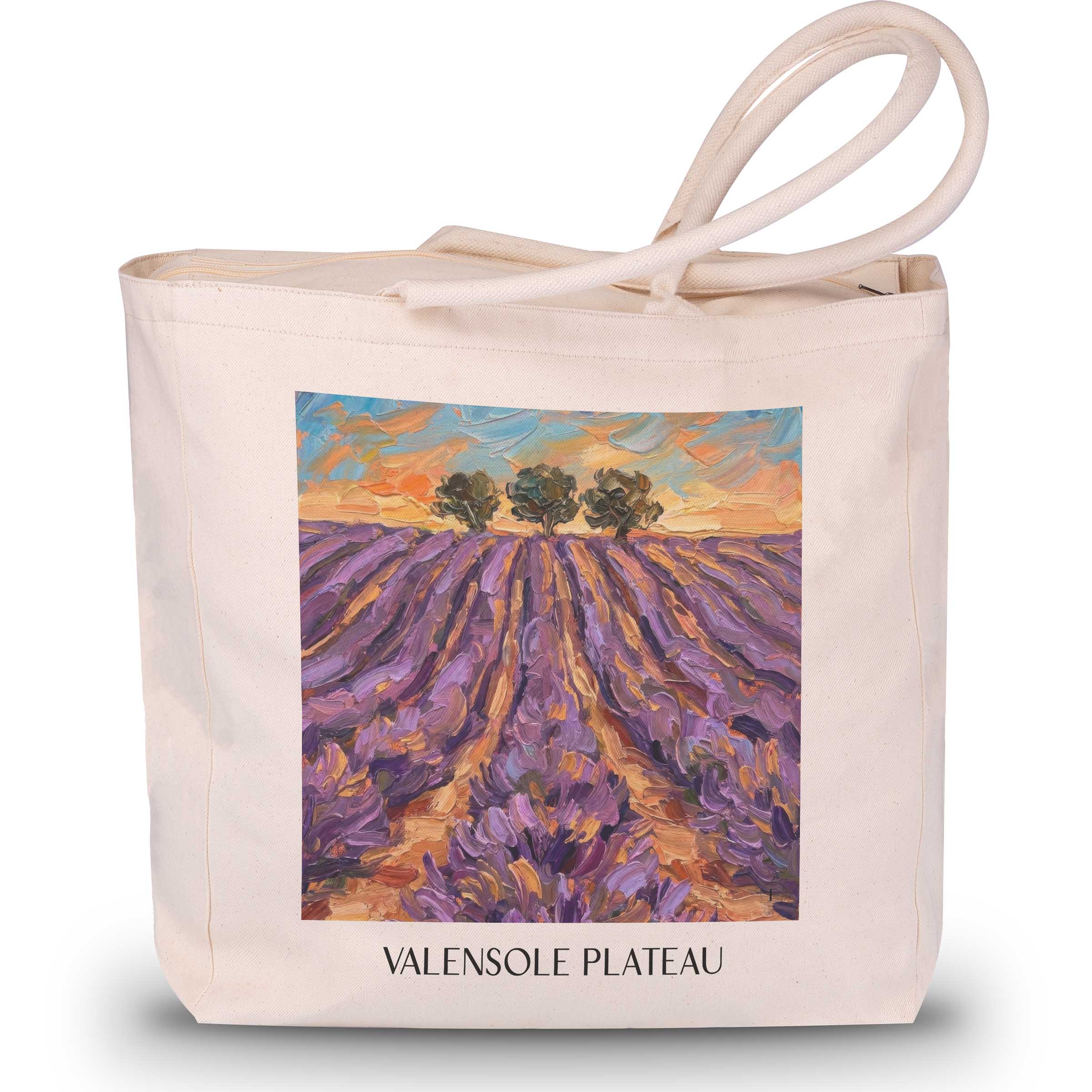 Plateau de Valensole Shopping Tasche - Provence - Frankreich Tote Bag - Einkaufstasche im Ölgemälde Stil - favplace