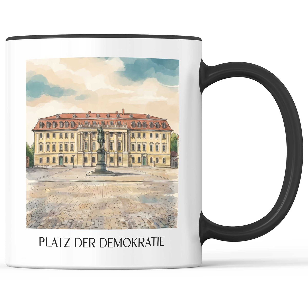 platz-der-demokratie-weimar-deutschland-kaffeebecher-aquarell