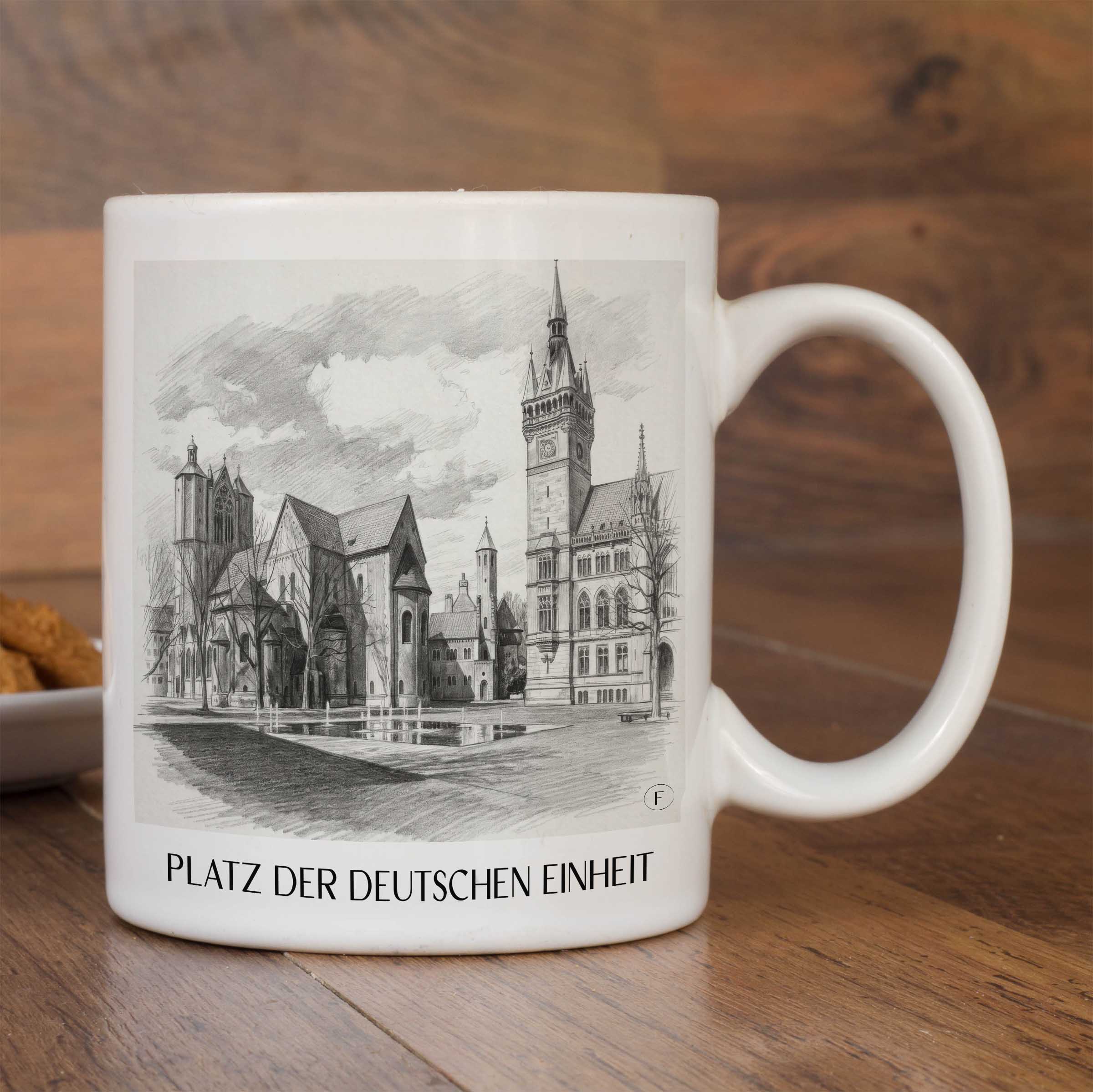 platz-der-deutschen-einheit-braunschweig-deutschland-kaffeebecher-bleistift-zeichnung-drawing