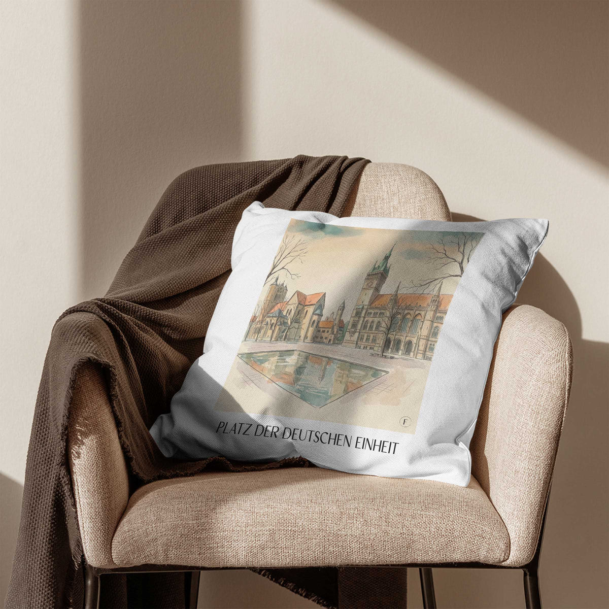 platz-der-deutschen-einheit-braunschweig-deutschland-kissenbezug-aquarell