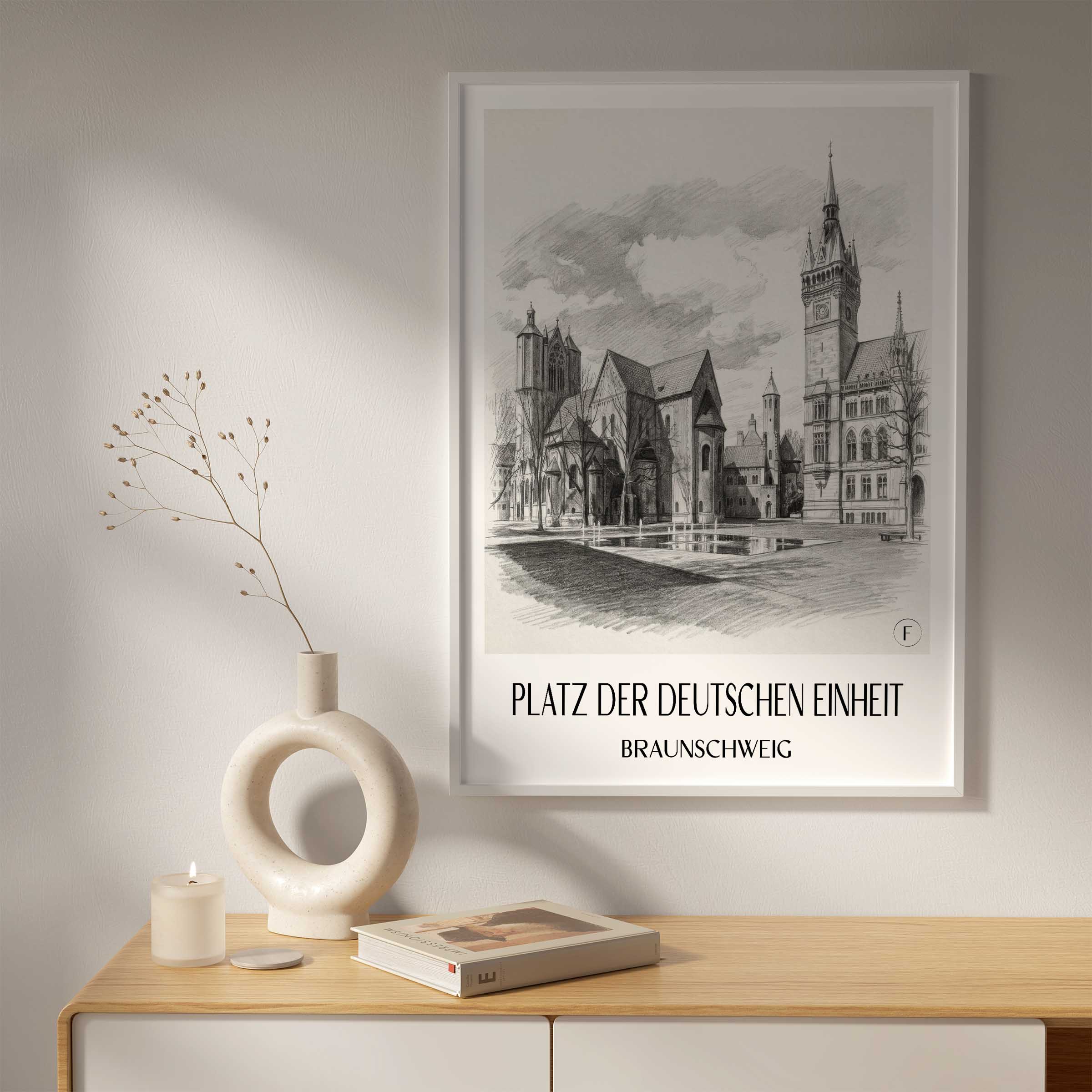 platz-der-deutschen-einheit-braunschweig-deutschland-poster-bleistift-zeichnung-drawing