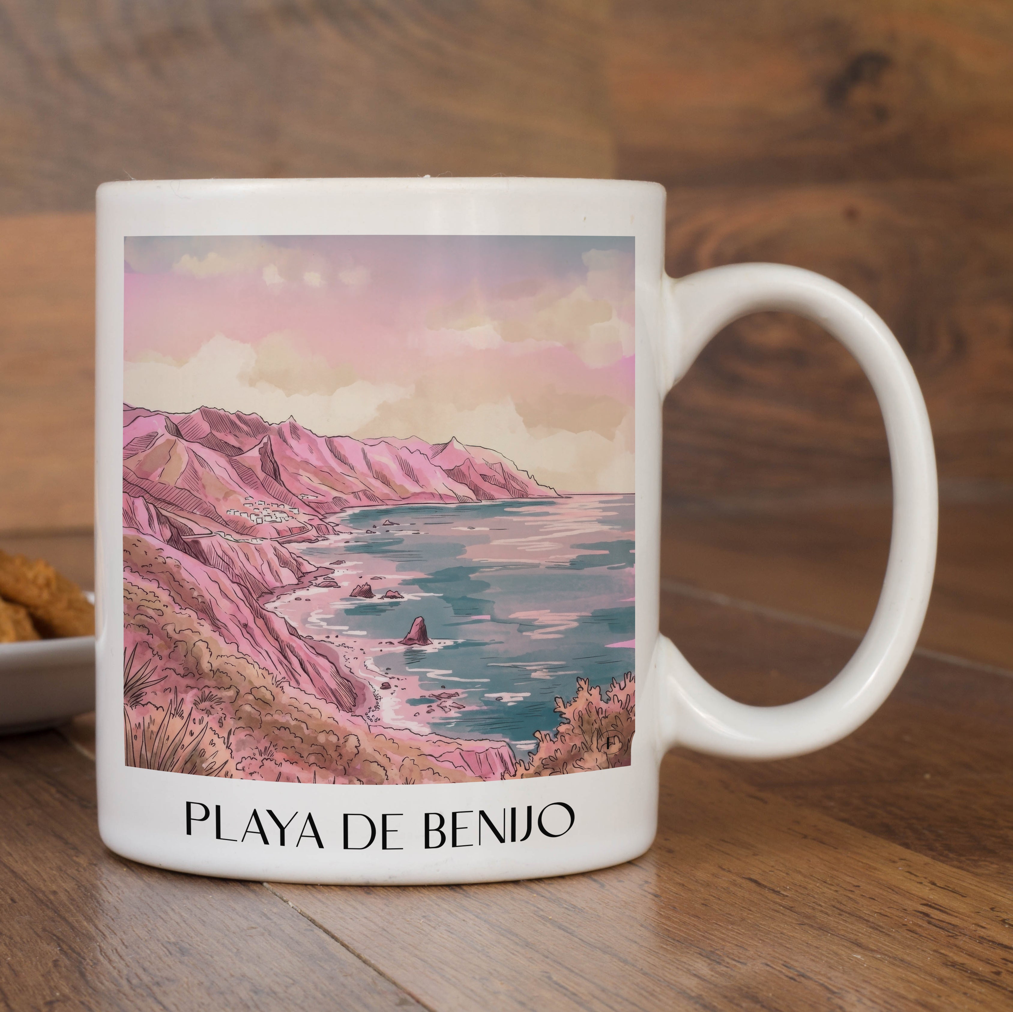 playa-de-benijo-teneriffa-spanien-kaffeebecher-aquarell-pink-rosa