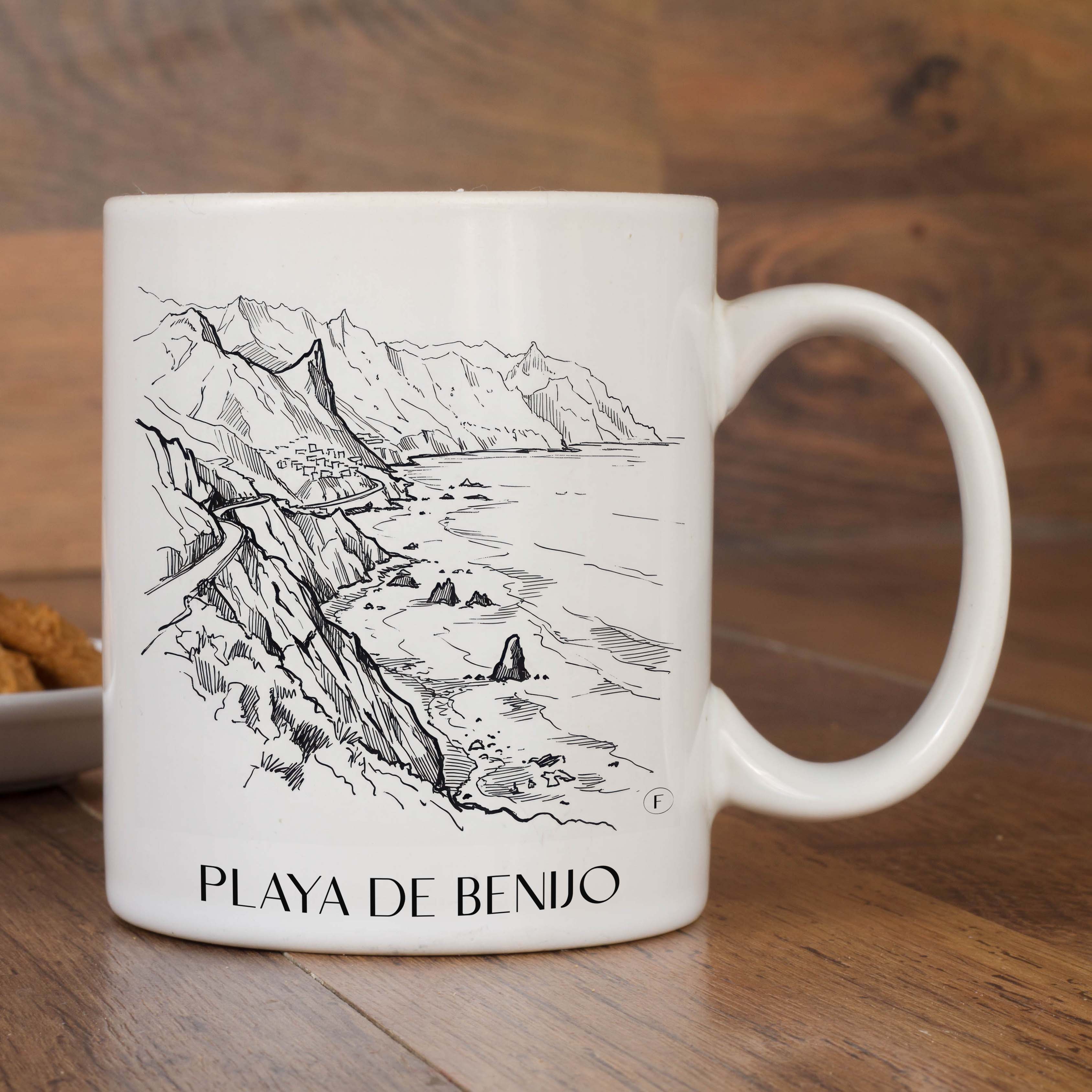 playa-de-benijo-teneriffa-spanien-kaffeebecher-skizze