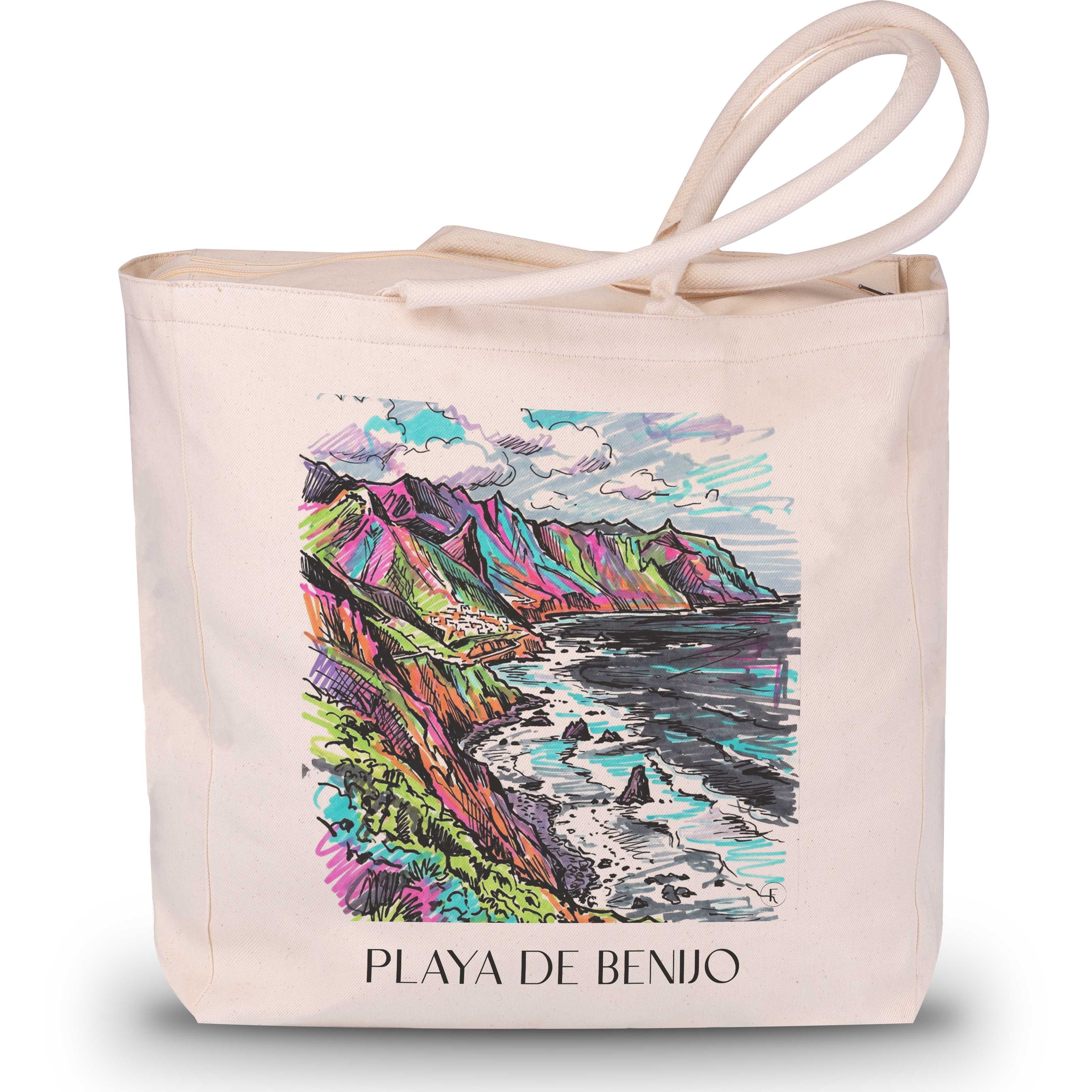 playa-de-benijo-teneriffa-spanien-einkaufstasche-graffiti