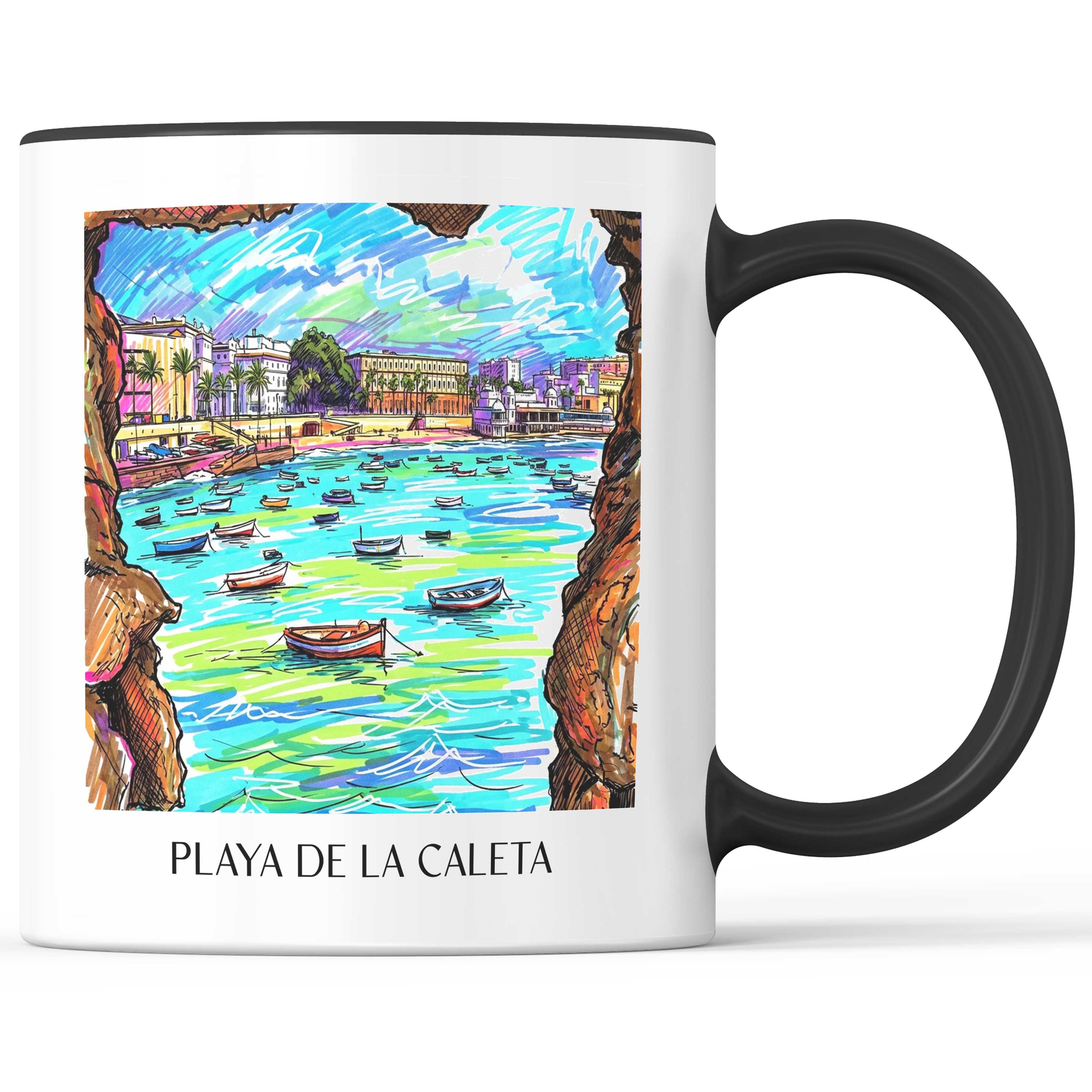 playa-de-la-caleta-cádiz-spanien-kaffeebecher-graffiti