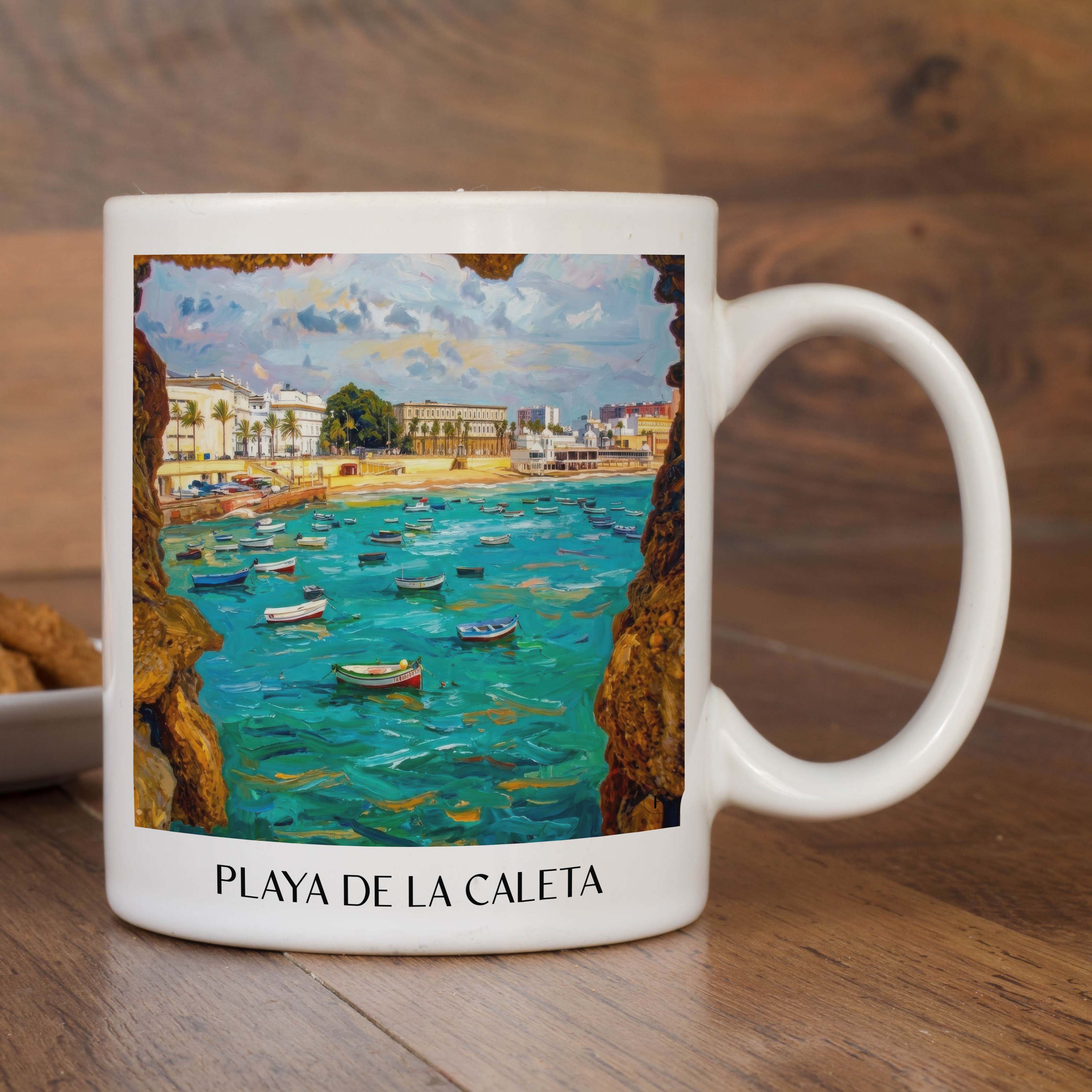 playa-de-la-caleta-cádiz-spanien-kaffeebecher-oil-painting-oelgemaelde