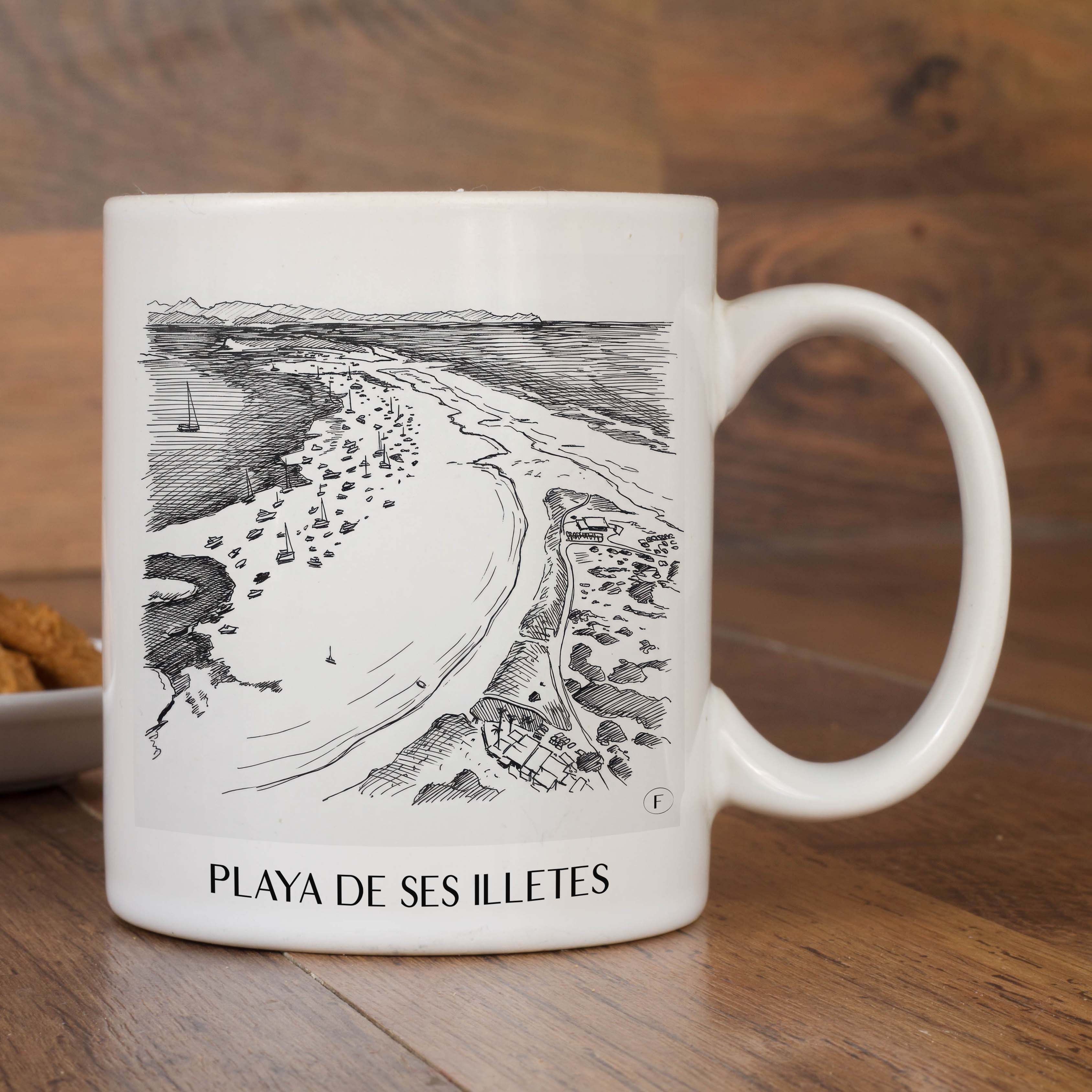 playa-de-ses-illetes-formentera-spanien-kaffeebecher-skizze