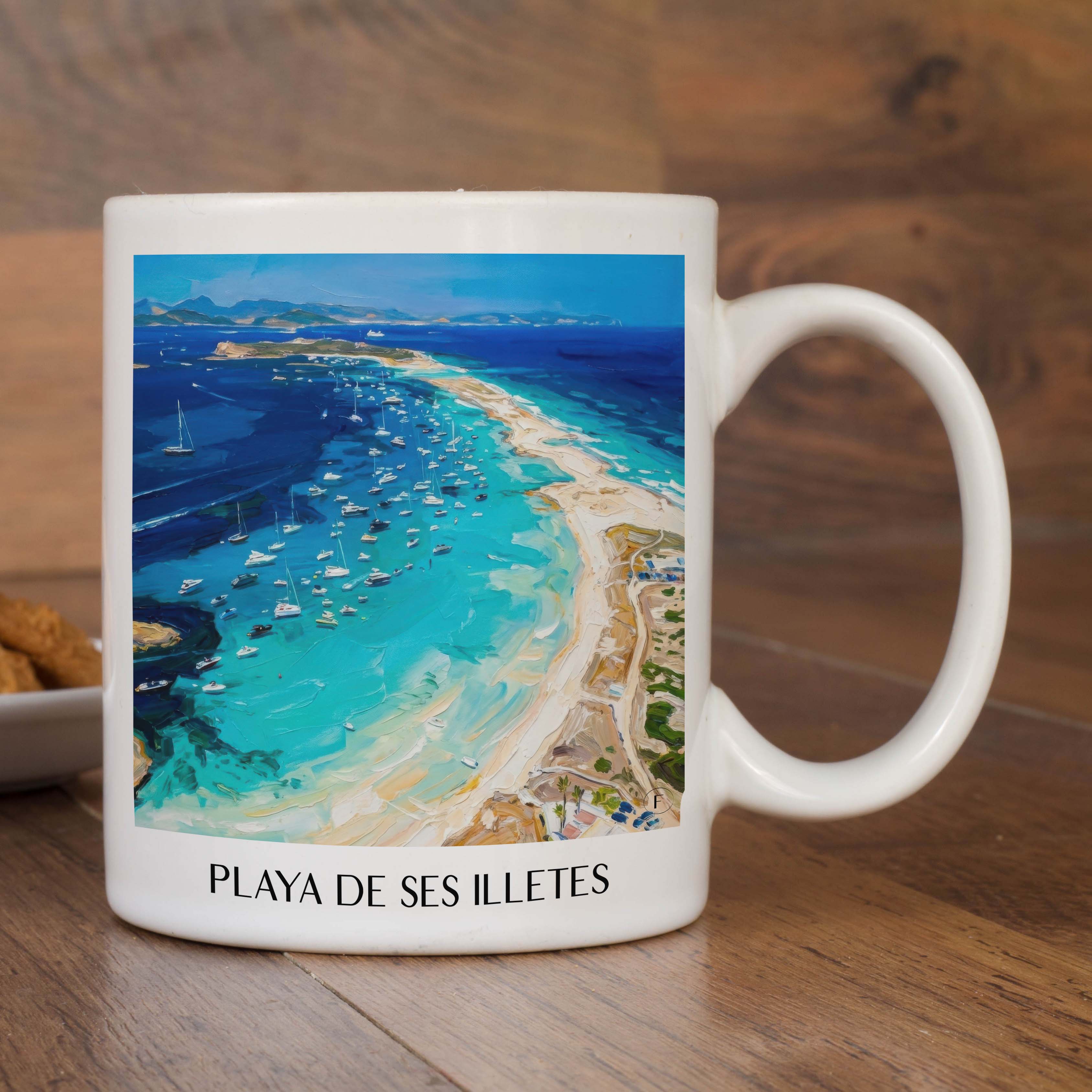 playa-de-ses-illetes-formentera-spanien-kaffeebecher-oil-painting-oelgemaelde