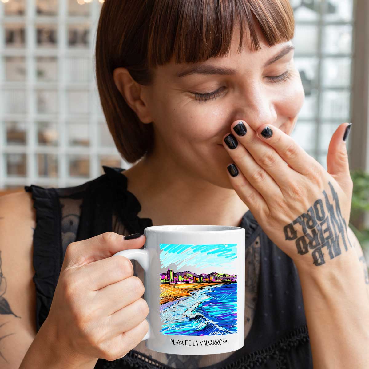 playa-de-la-malvarrosa-valencia-spanien-kaffeebecher-graffiti