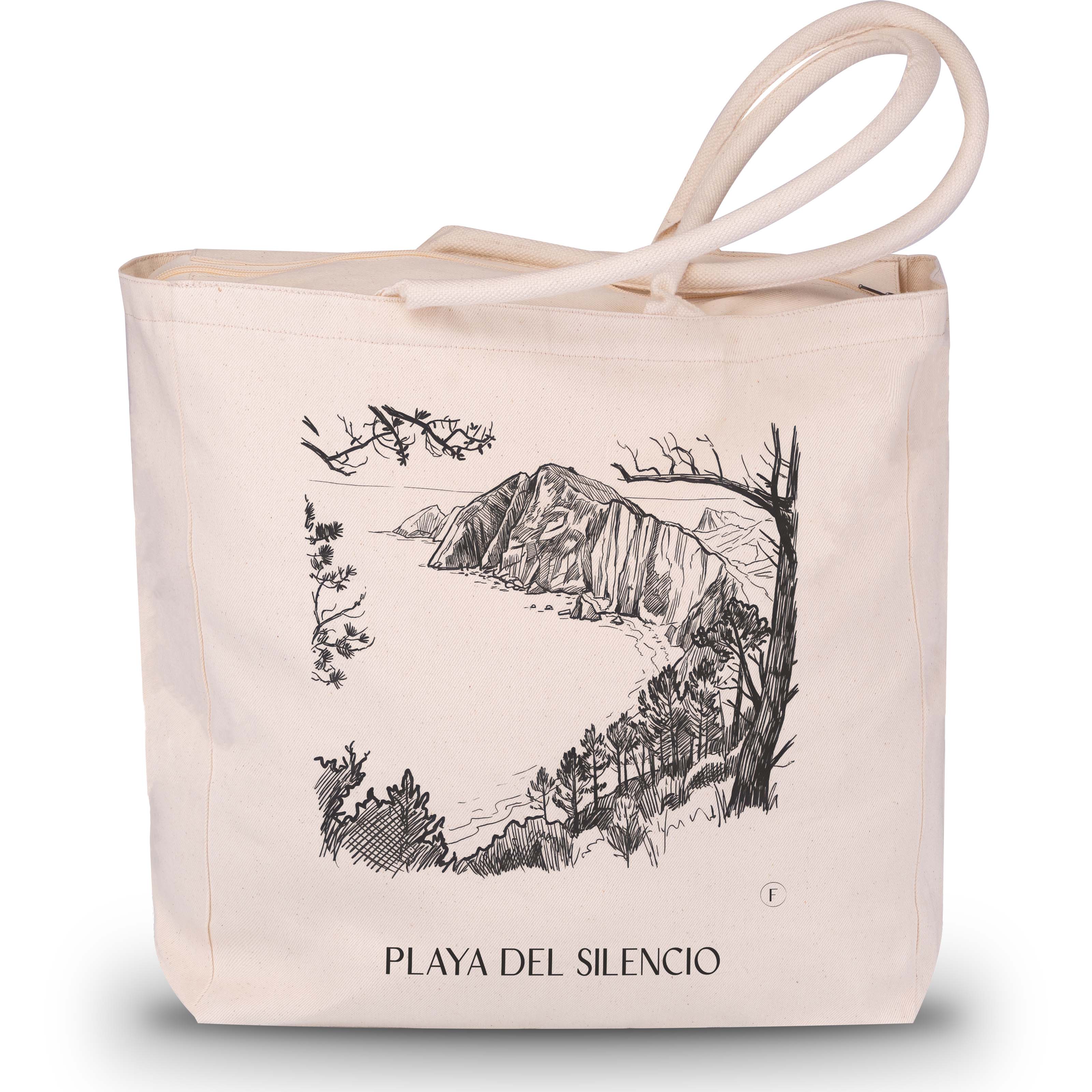 playa-del-silencio-cudillero-spanien-einkaufstasche-skizze