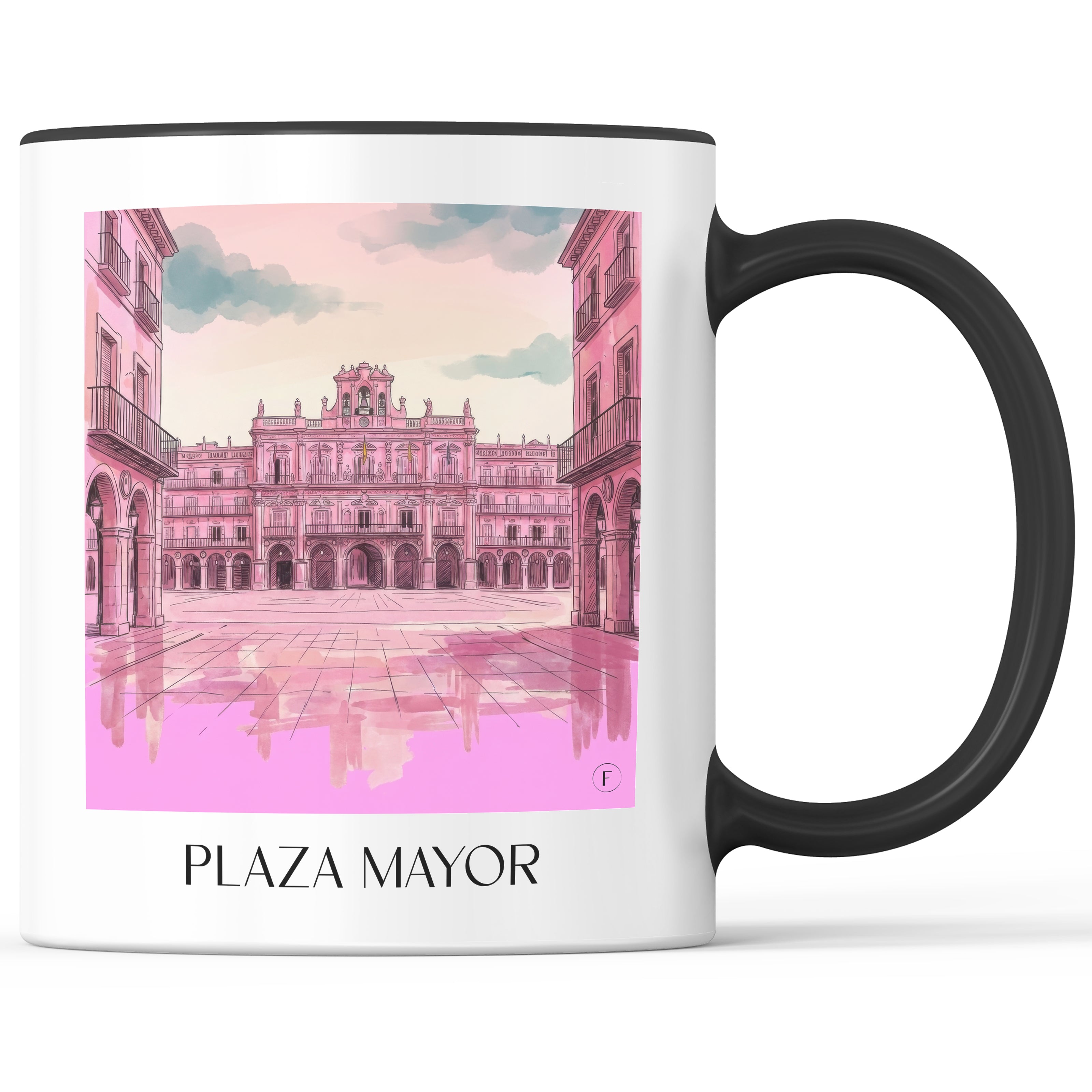 plaza-mayor-salamanca-spanien-kaffeebecher-aquarell-pink-rosa