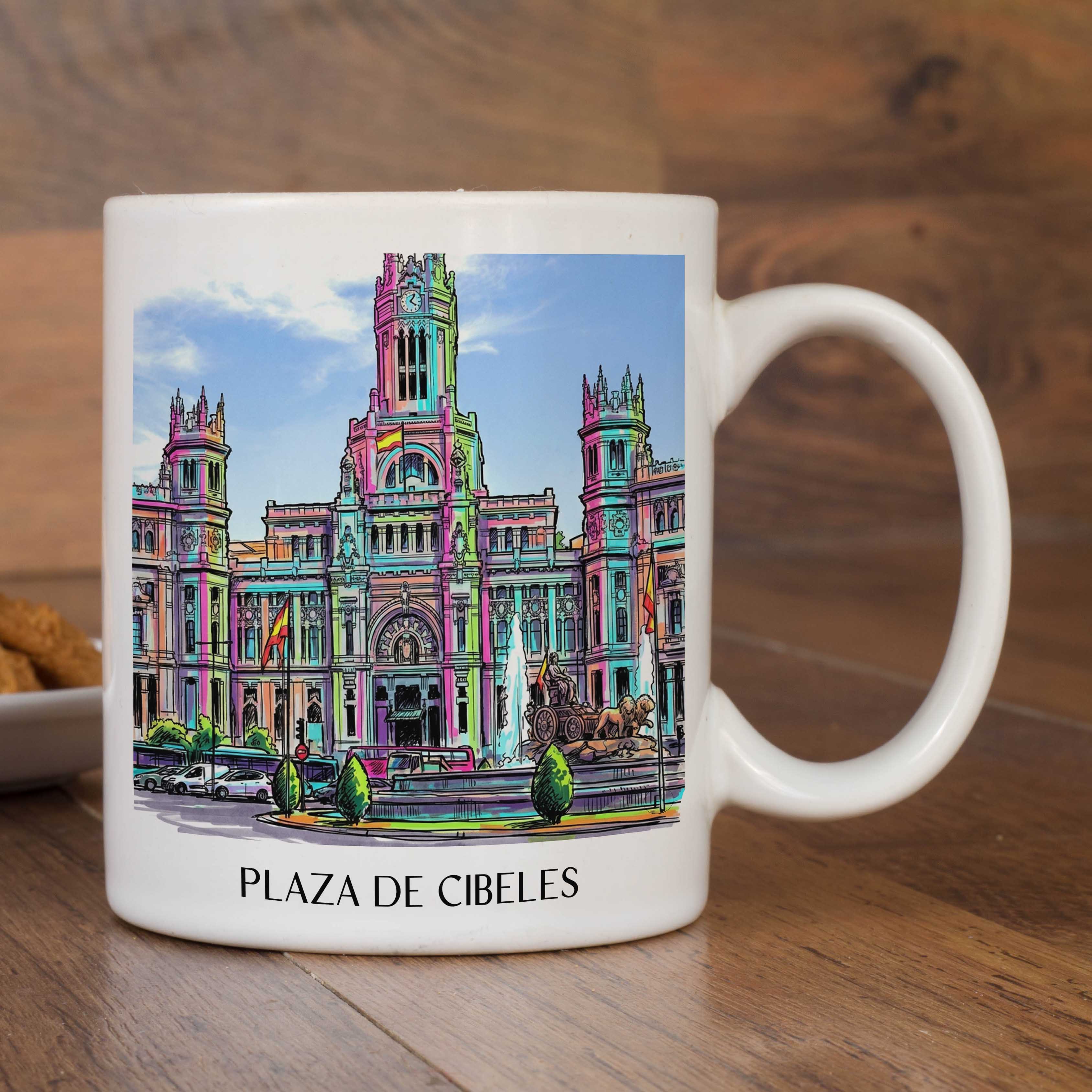 plaza-de-cibeles-madrid-spanien-kaffeebecher-graffiti