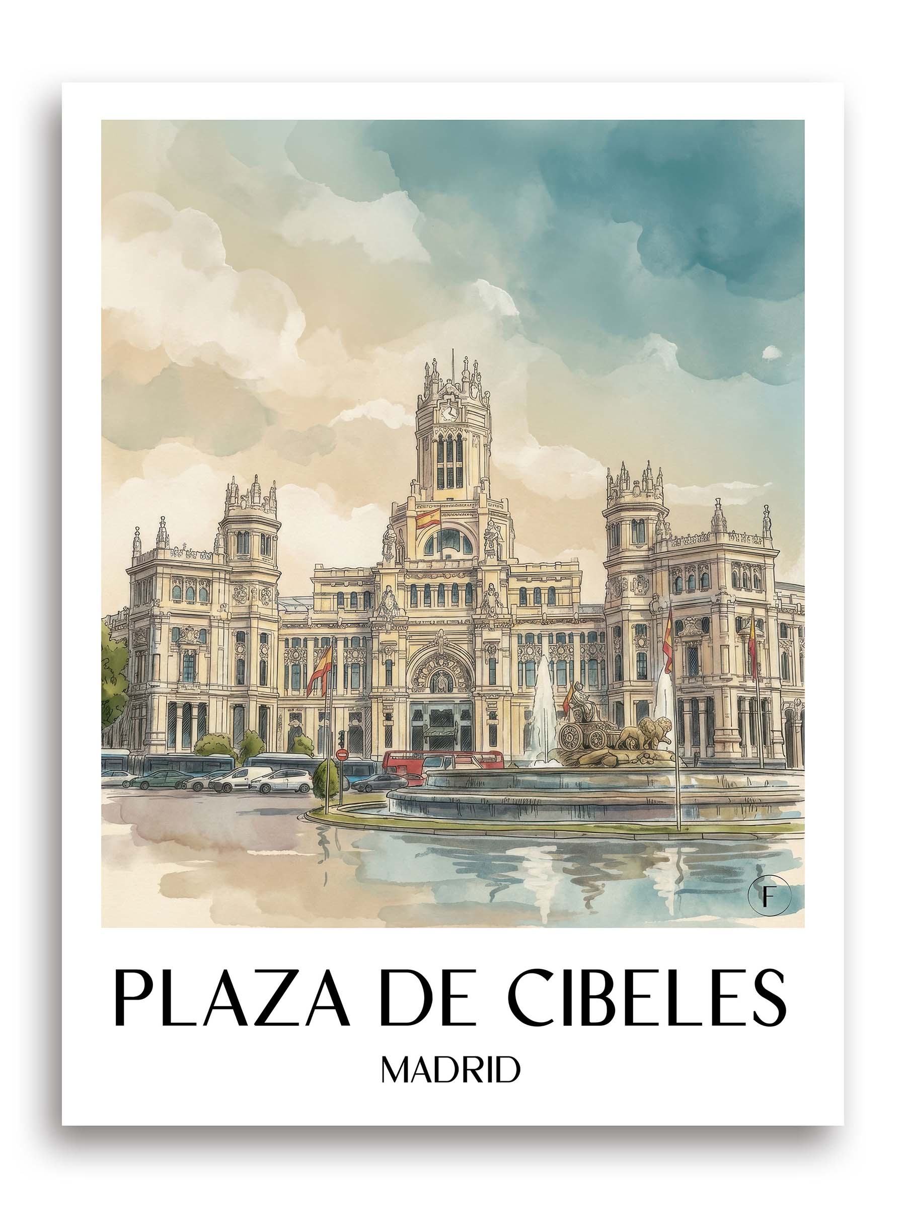 plaza-de-cibeles-madrid-spanien-poster-aquarell