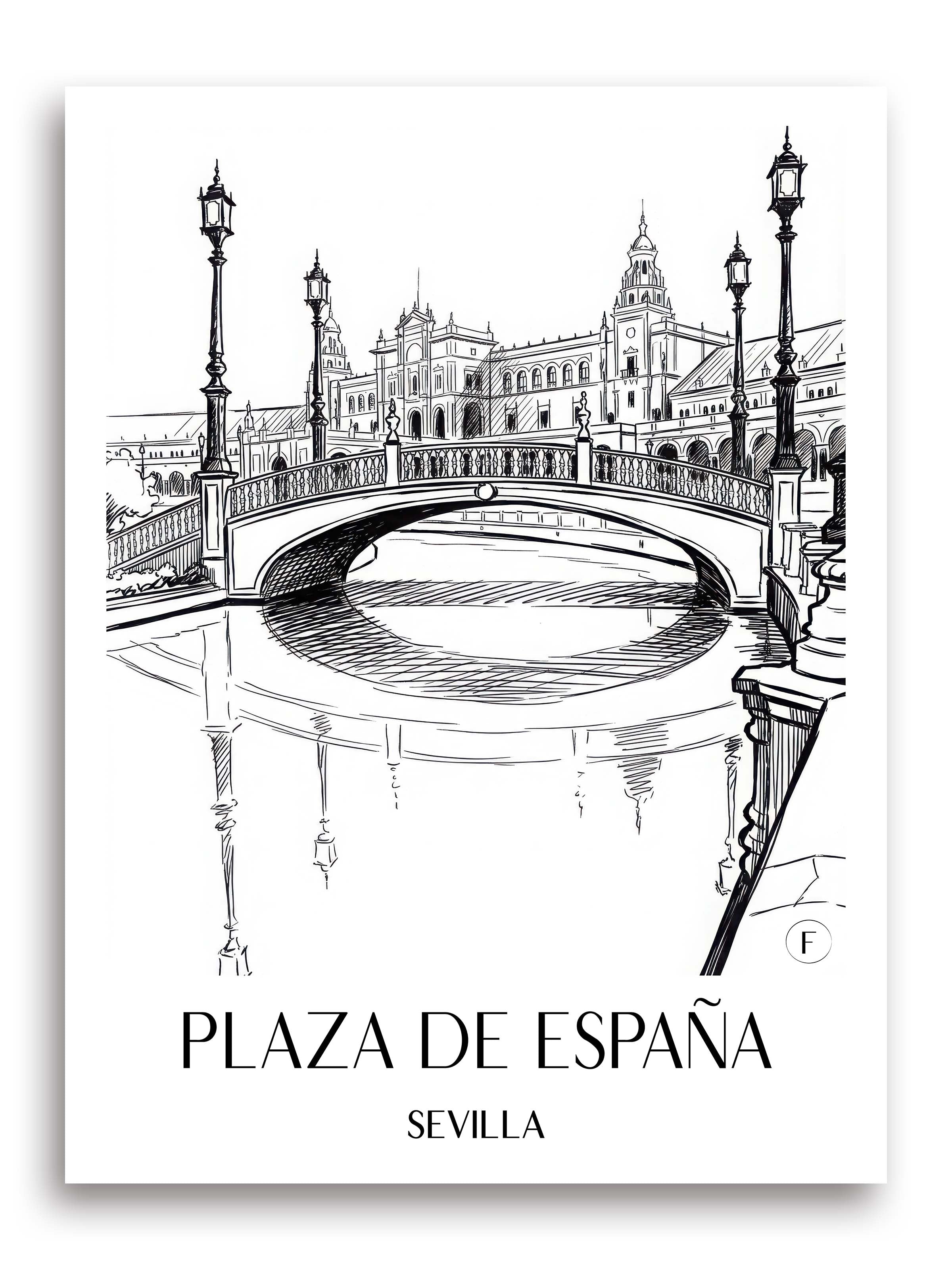 plaza-de-españa-sevilla-spanien-poster-skizze