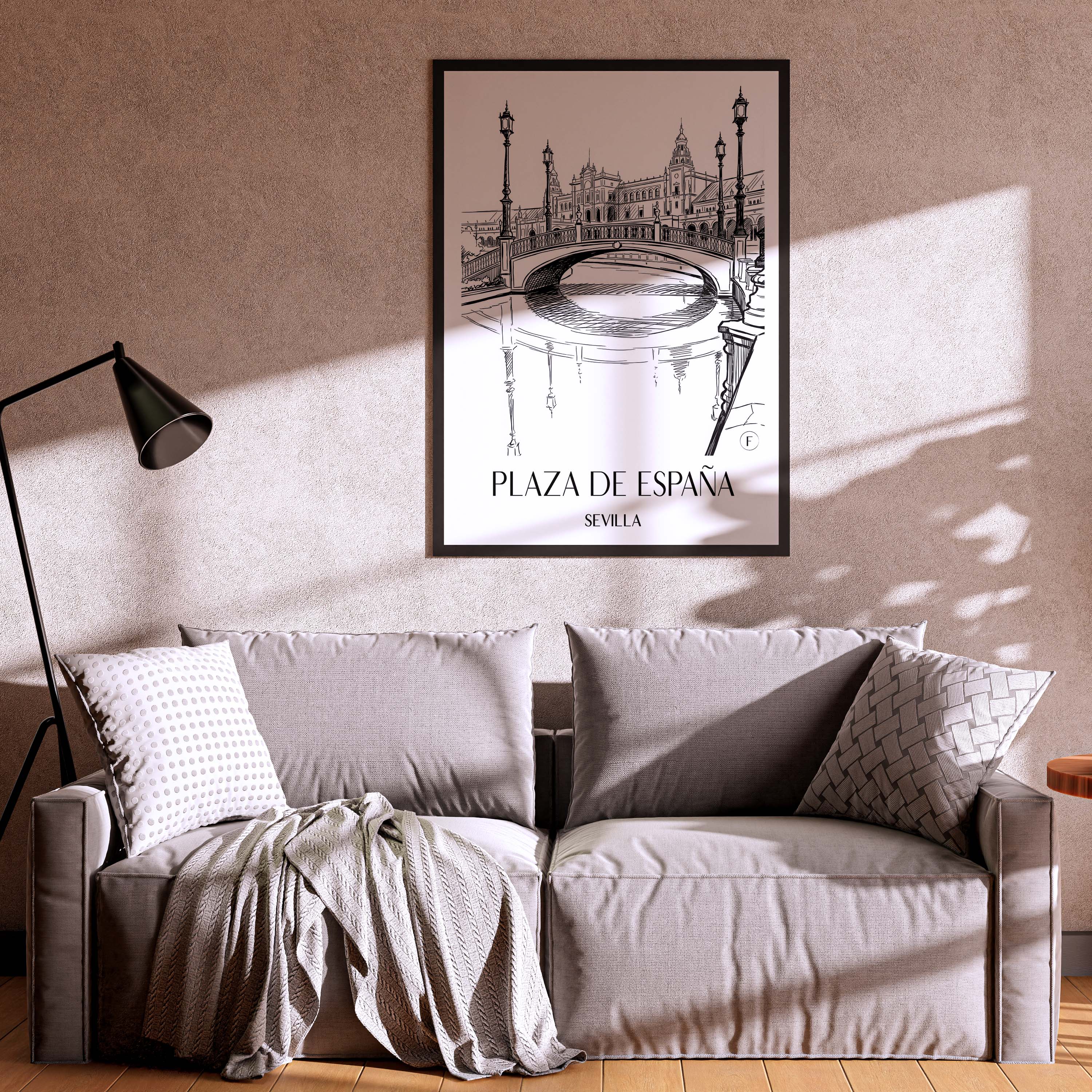 plaza-de-españa-sevilla-spanien-poster-skizze