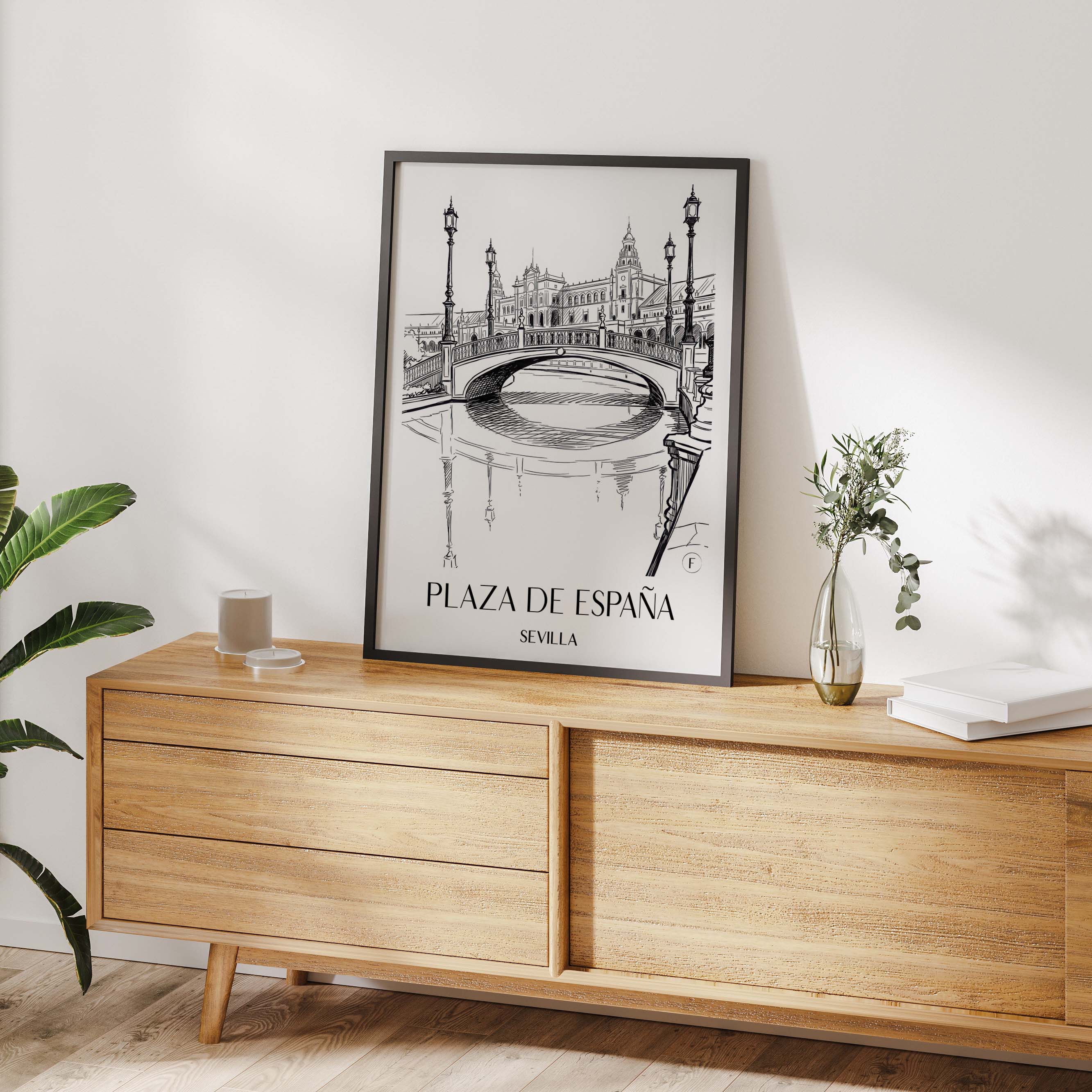 plaza-de-españa-sevilla-spanien-poster-skizze