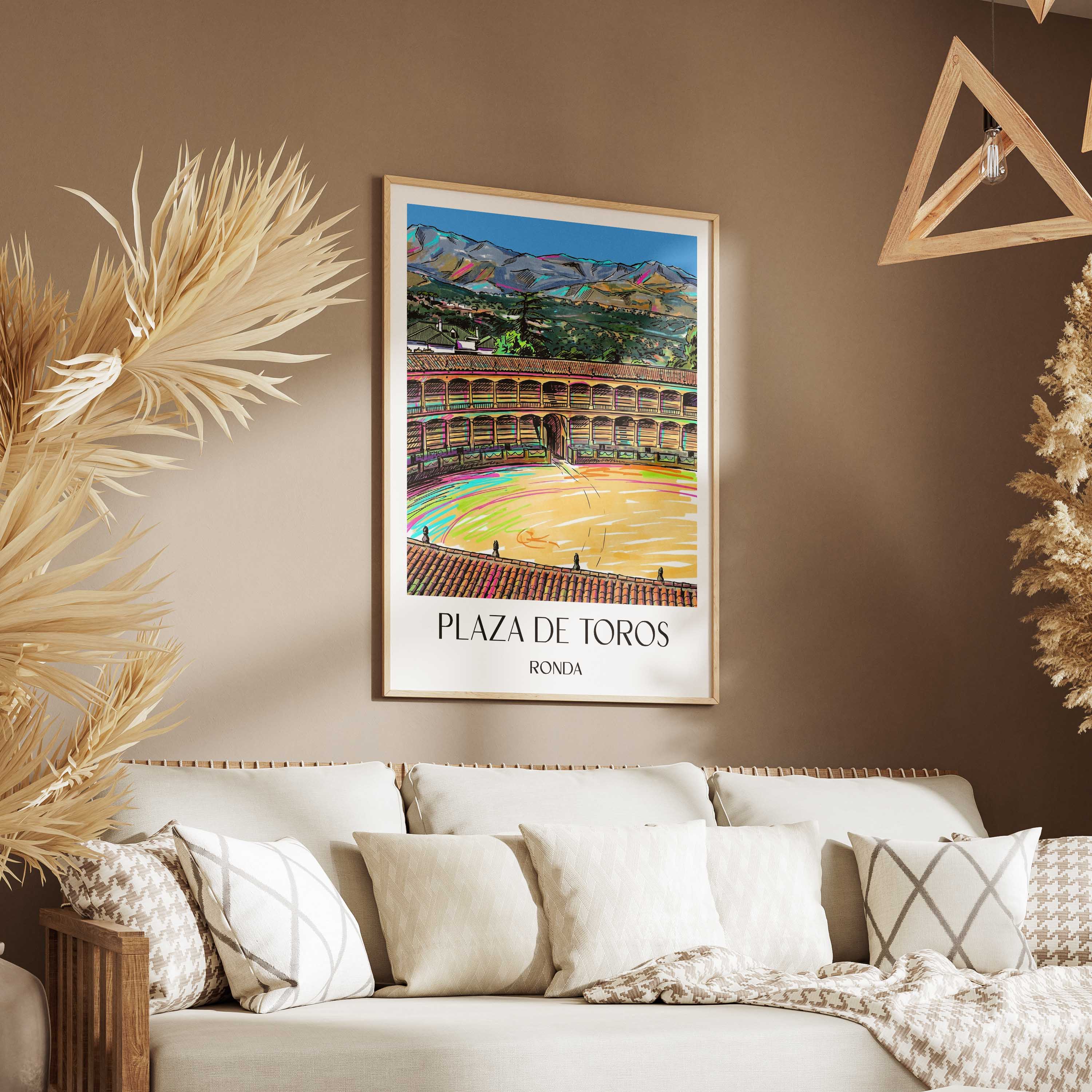 plaza-de-toros-ronda-spanien-poster-graffiti