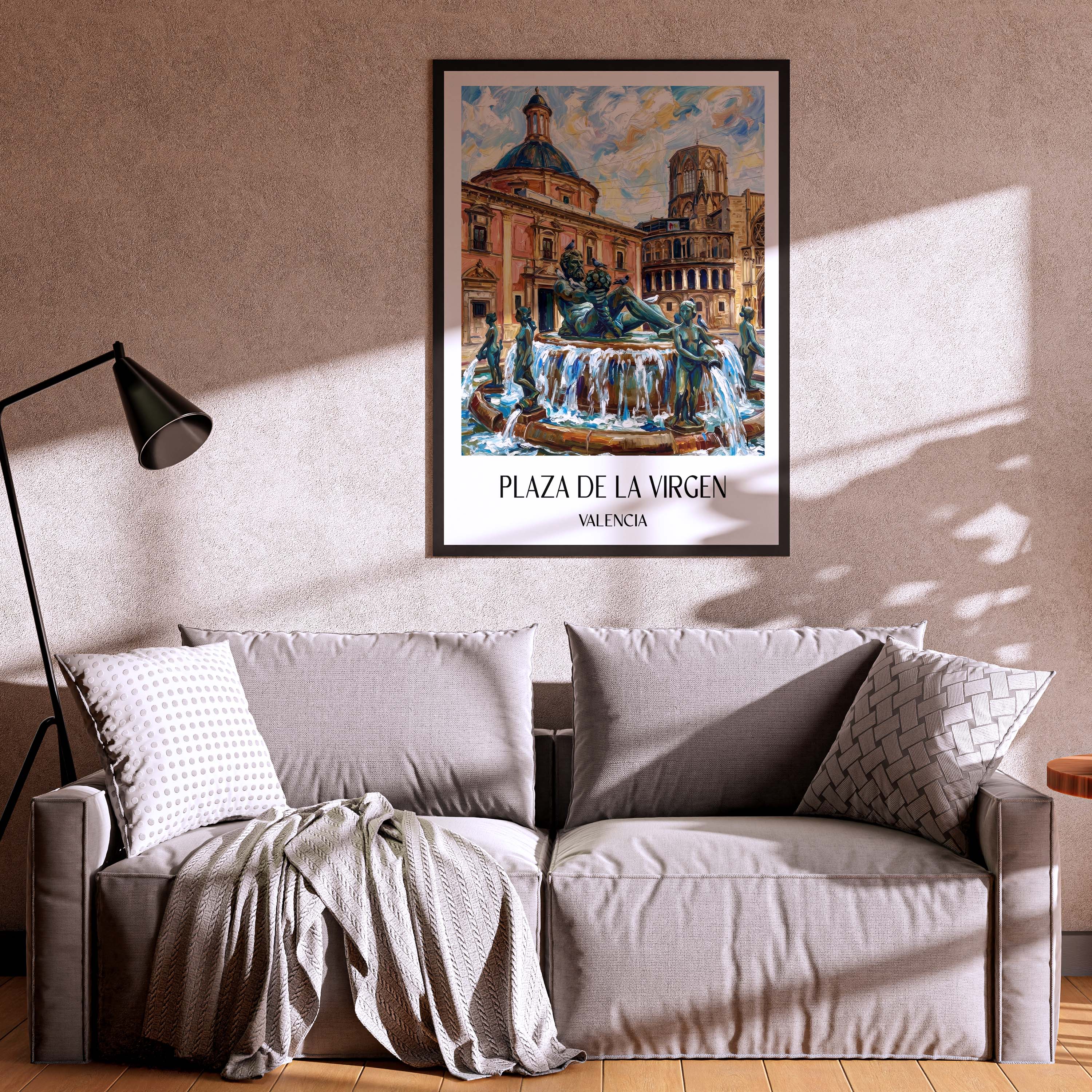 plaza-de-la-virgen-valencia-spanien-poster-oil-painting-oelgemaelde