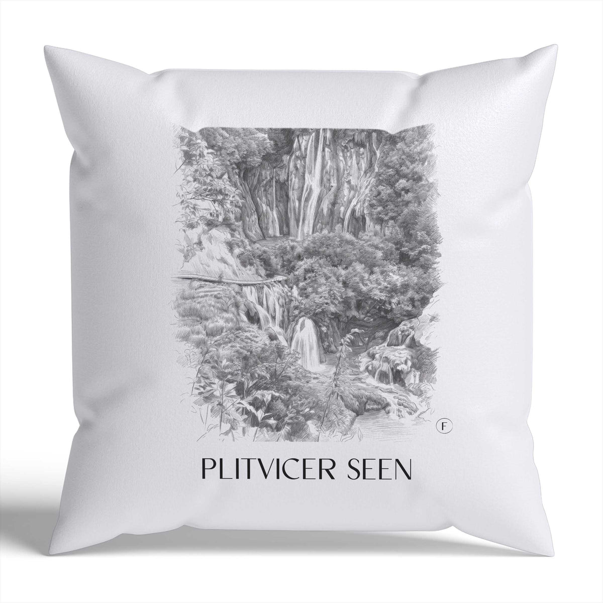 plitvicer-seen-kroatien-kroatien-kissenbezug-bleistift-zeichnung-drawing