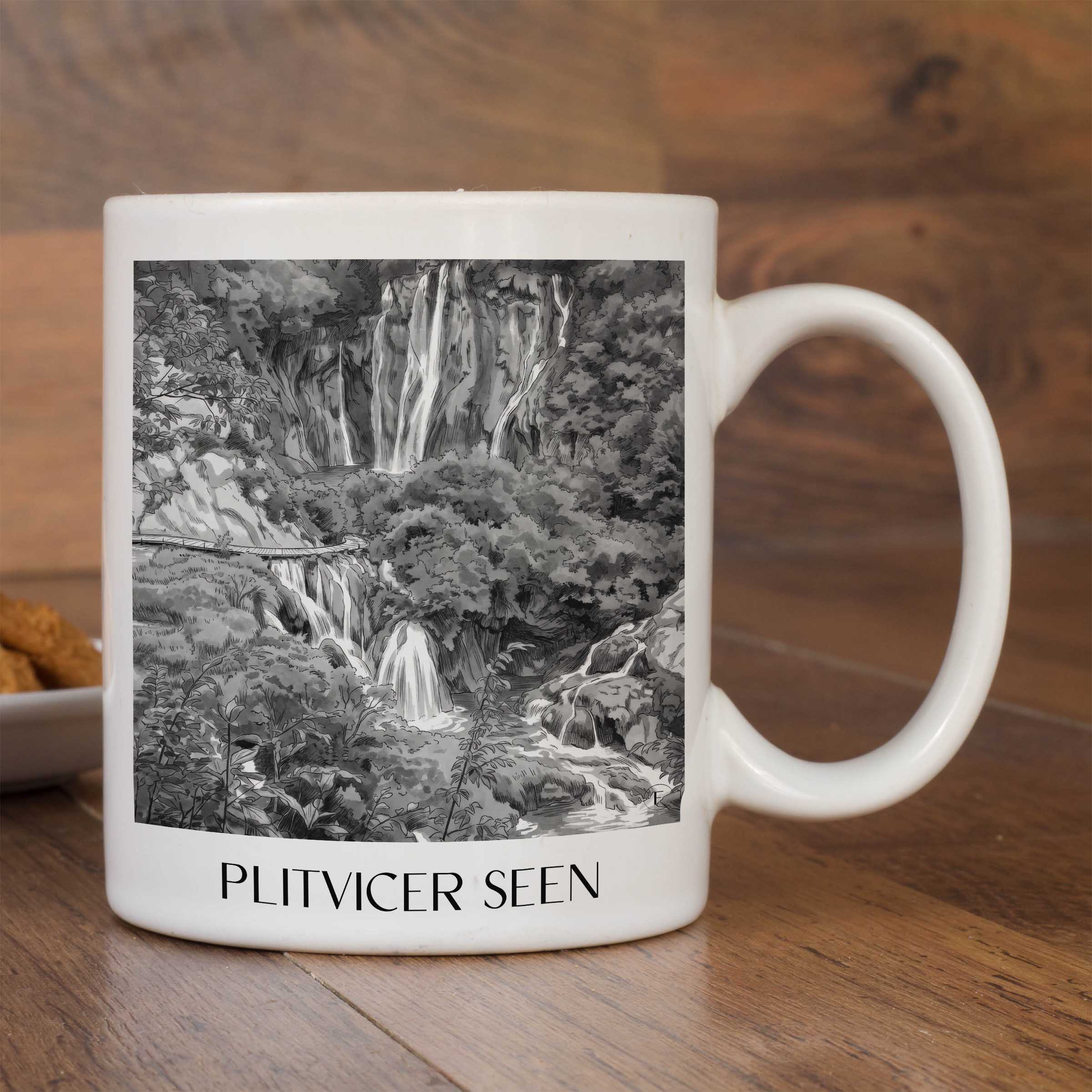 plitvicer-seen-kroatien-kaffeebecher-aquarell-schwarz-weiss