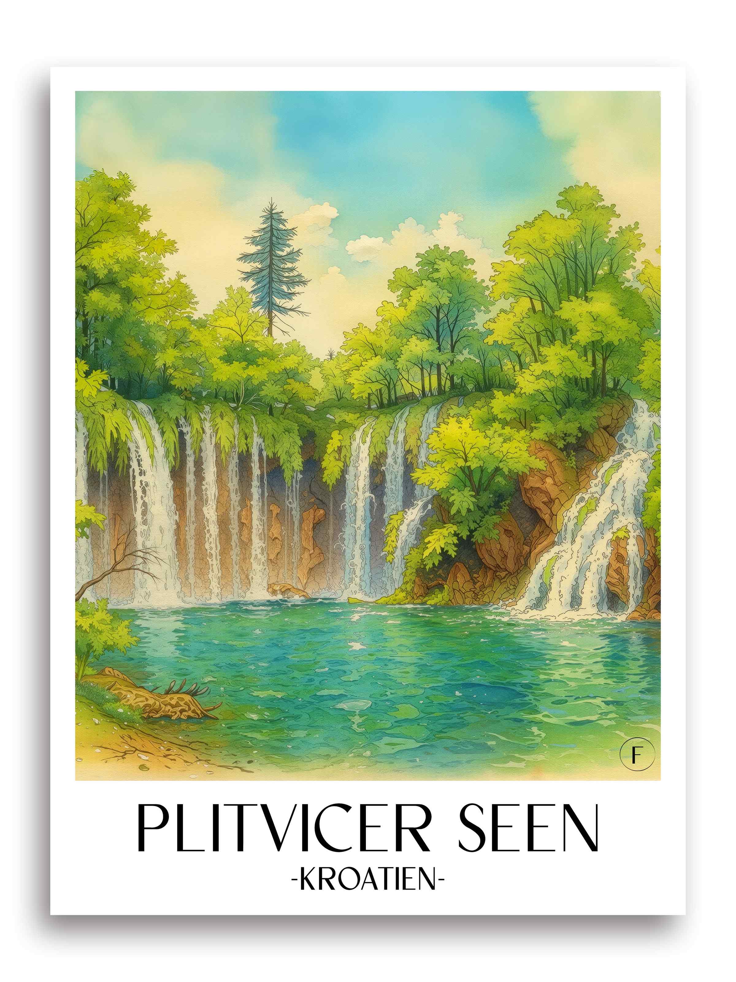 plitvicer-seen-kroatien-poster-aquarell