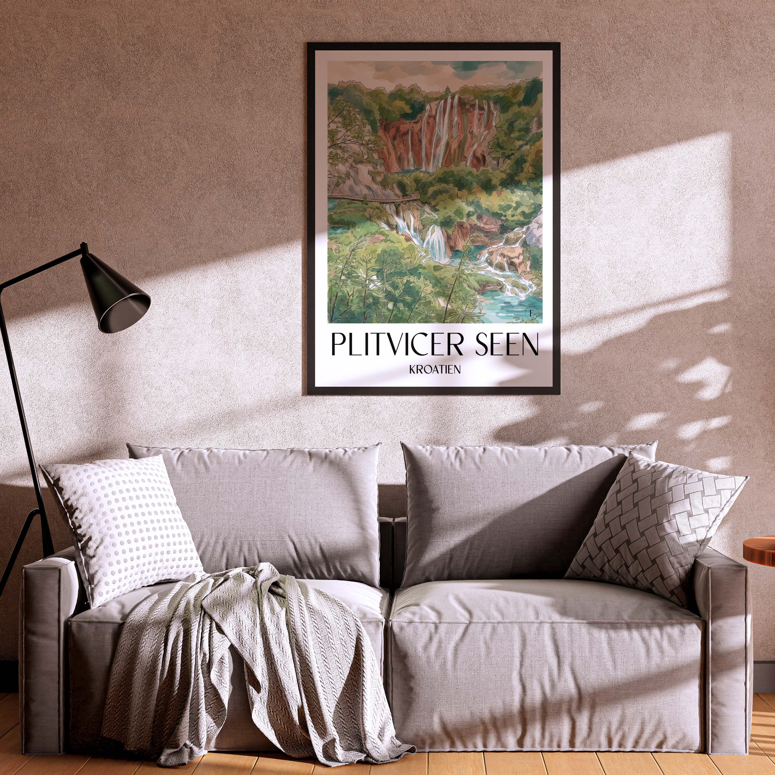 plitvicer-seen-kroatien-poster-aquarell