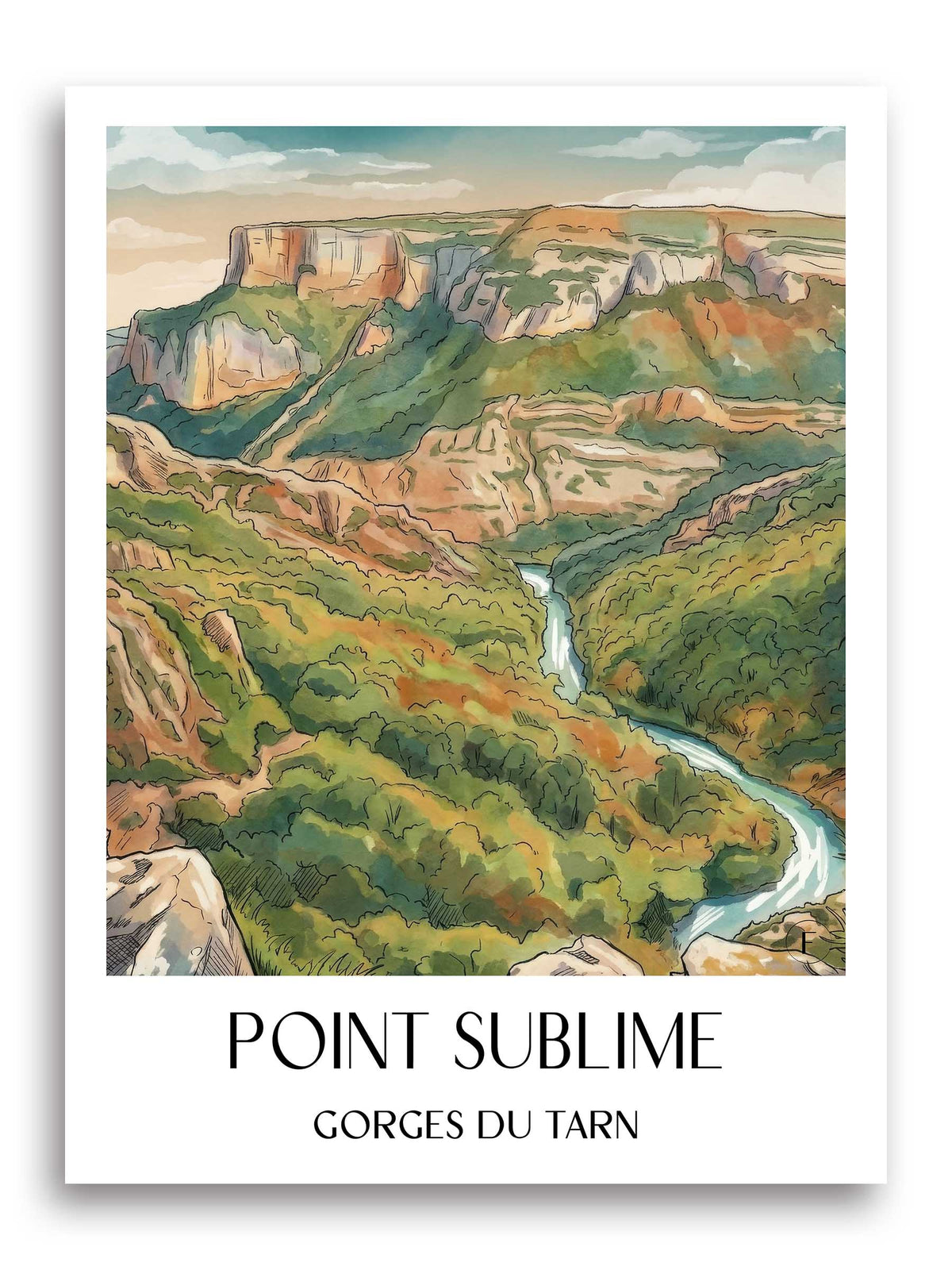 point-sublime-gorges-du-tarn-frankreich-poster-aquarell
