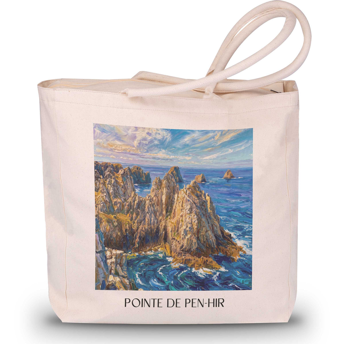 pointe-de-pen-hir-presqu'île-de-crozon-frankreich-einkaufstasche-oil-painting-oelgemaelde