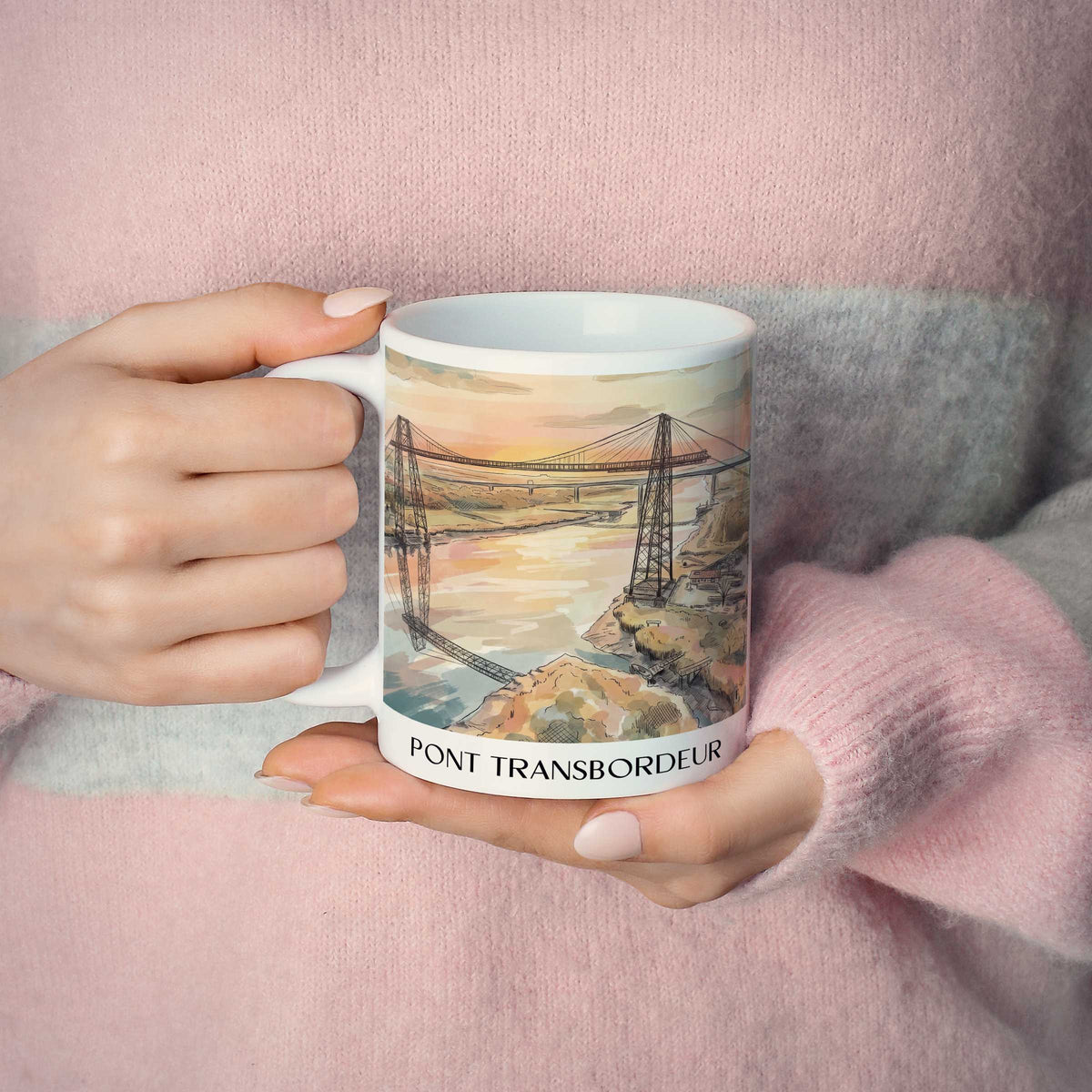 pont-transbordeur-rochefort-frankreich-kaffeebecher-aquarell