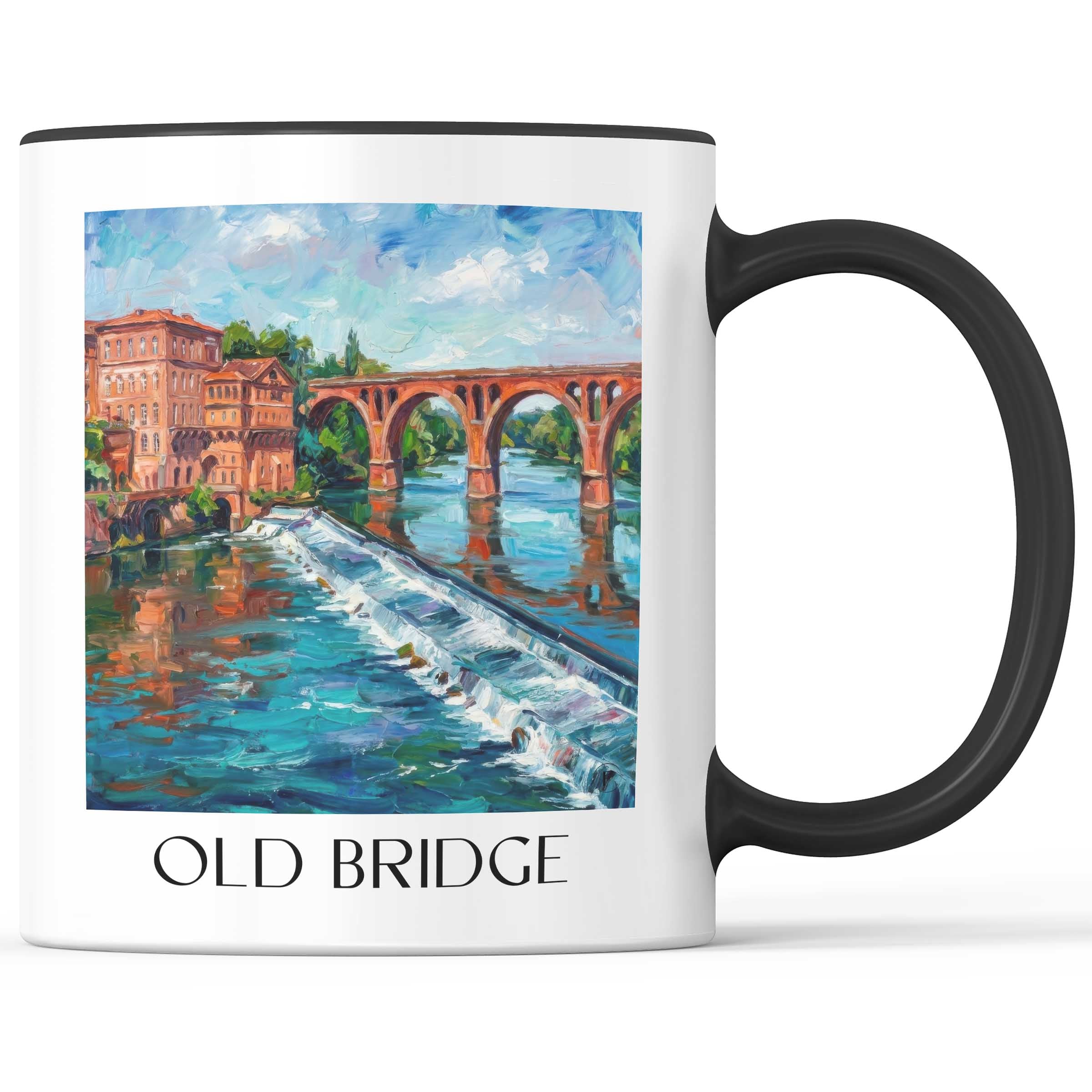 Pont Vieux Kaffeebecher - Albi - Frankreich Becher - Kaffeetasse im ĂlgemĂ€lde Stil - favplace