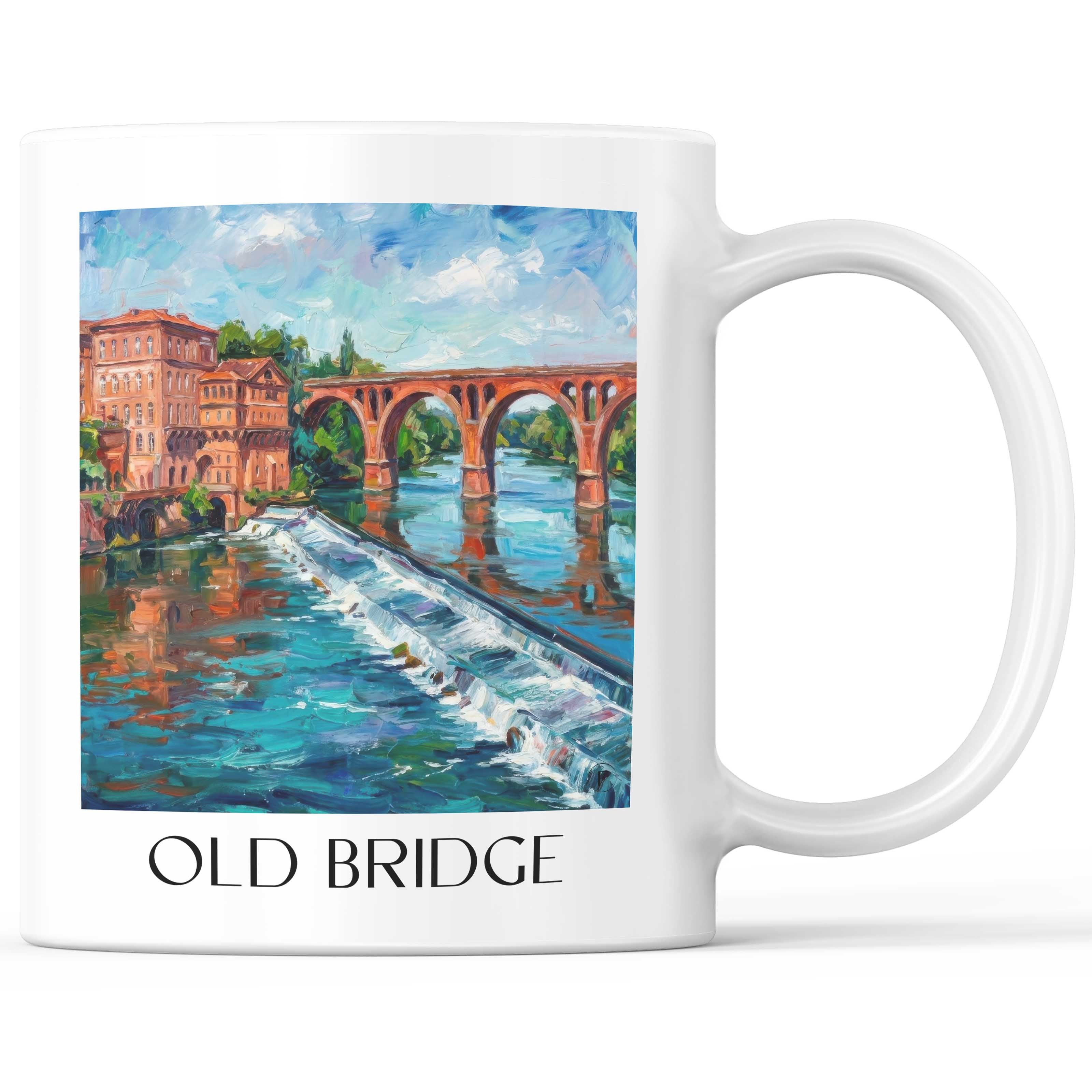 Pont Vieux Kaffeebecher - Albi - Frankreich Becher - Kaffeetasse im ĂlgemĂ€lde Stil - favplace
