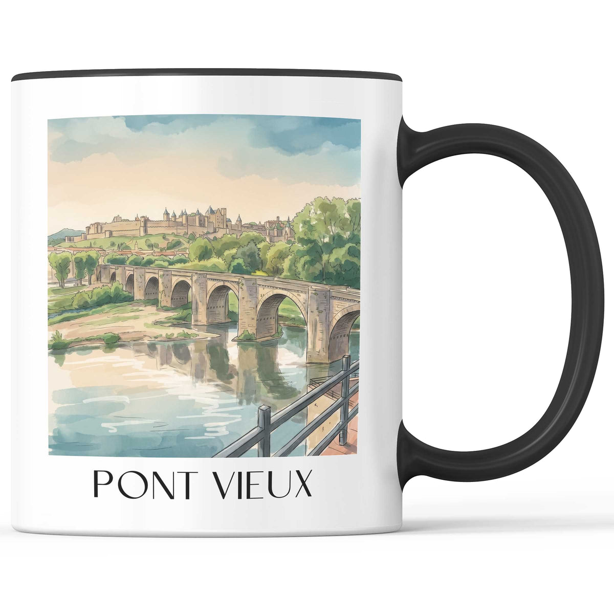 pont-vieux-carcassonne-frankreich-kaffeebecher-aquarell