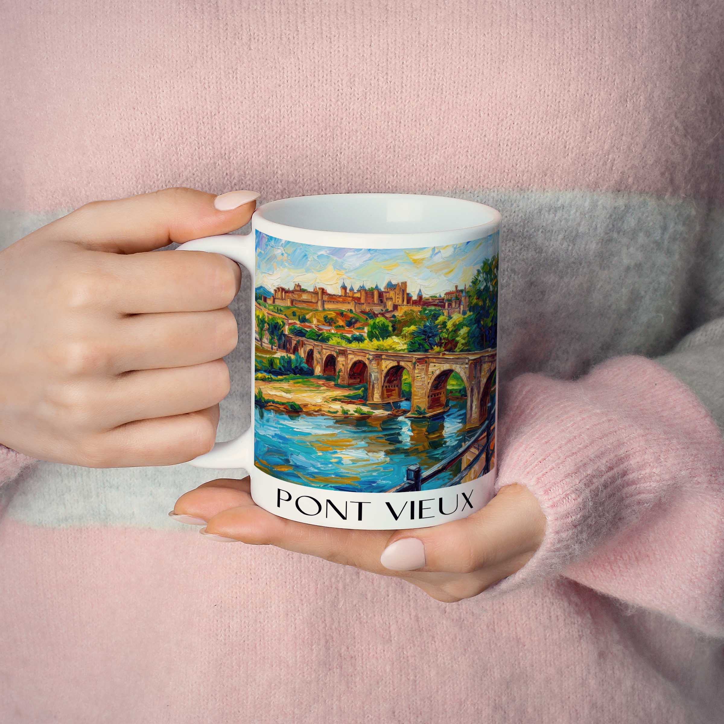 pont-vieux-carcassonne-frankreich-kaffeebecher-oil-painting-oelgemaelde