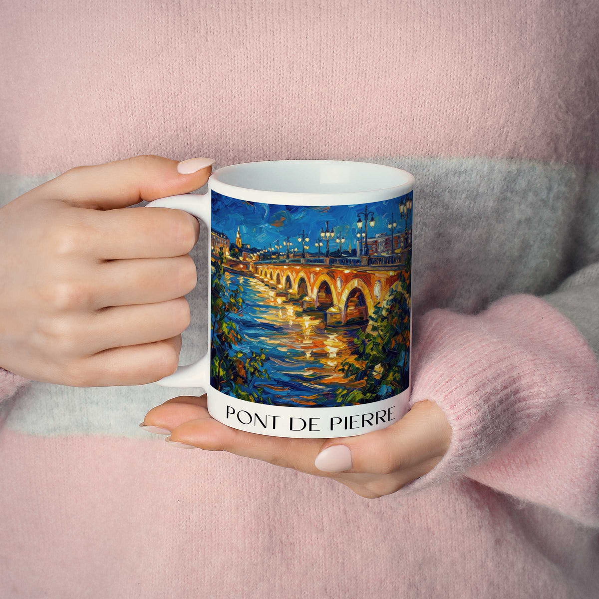 pont-de-pierre-bordeaux-frankreich-kaffeebecher-oil-painting-oelgemaelde