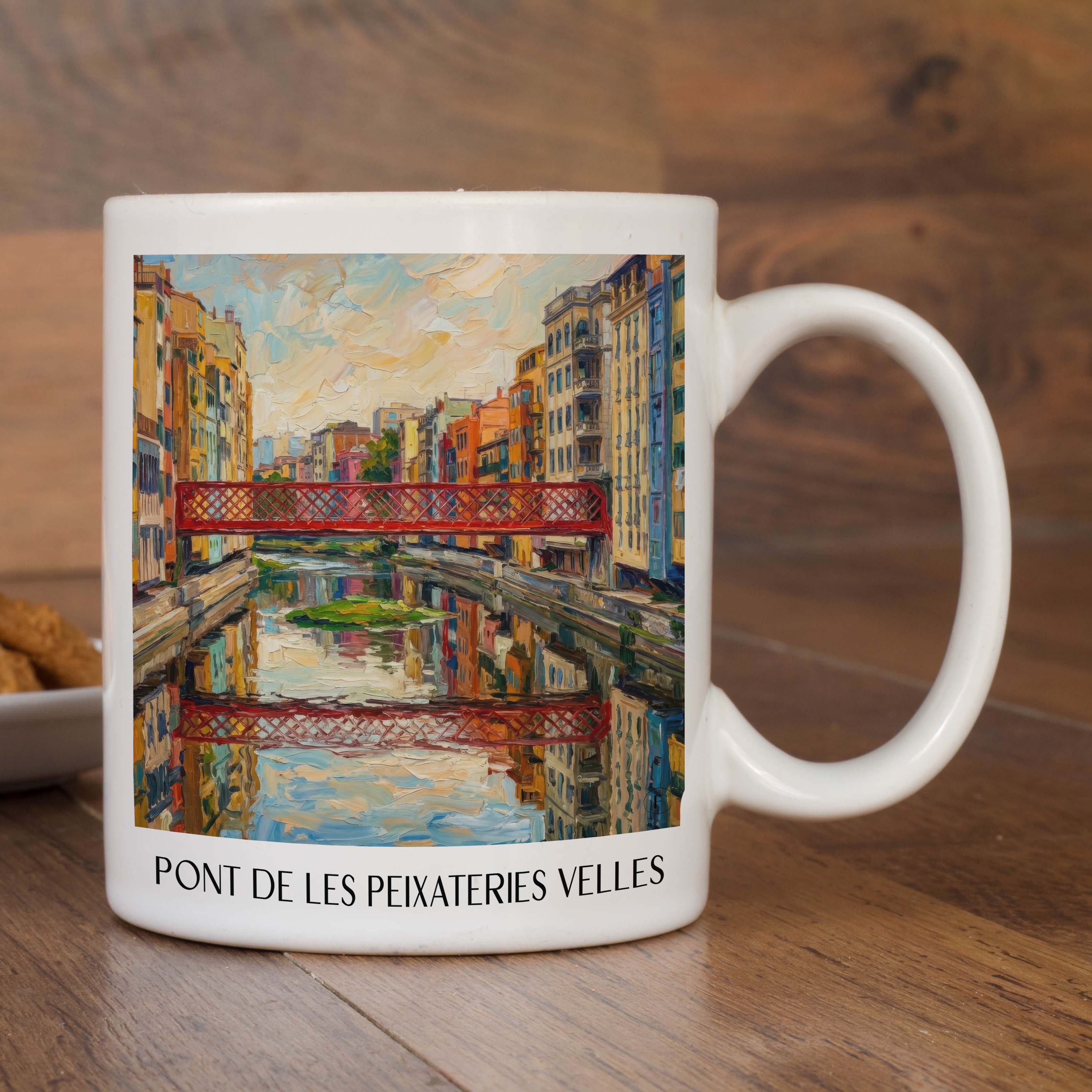 pont-de-les-peixateries-velles-girona-spanien-kaffeebecher-oil-painting-oelgemaelde